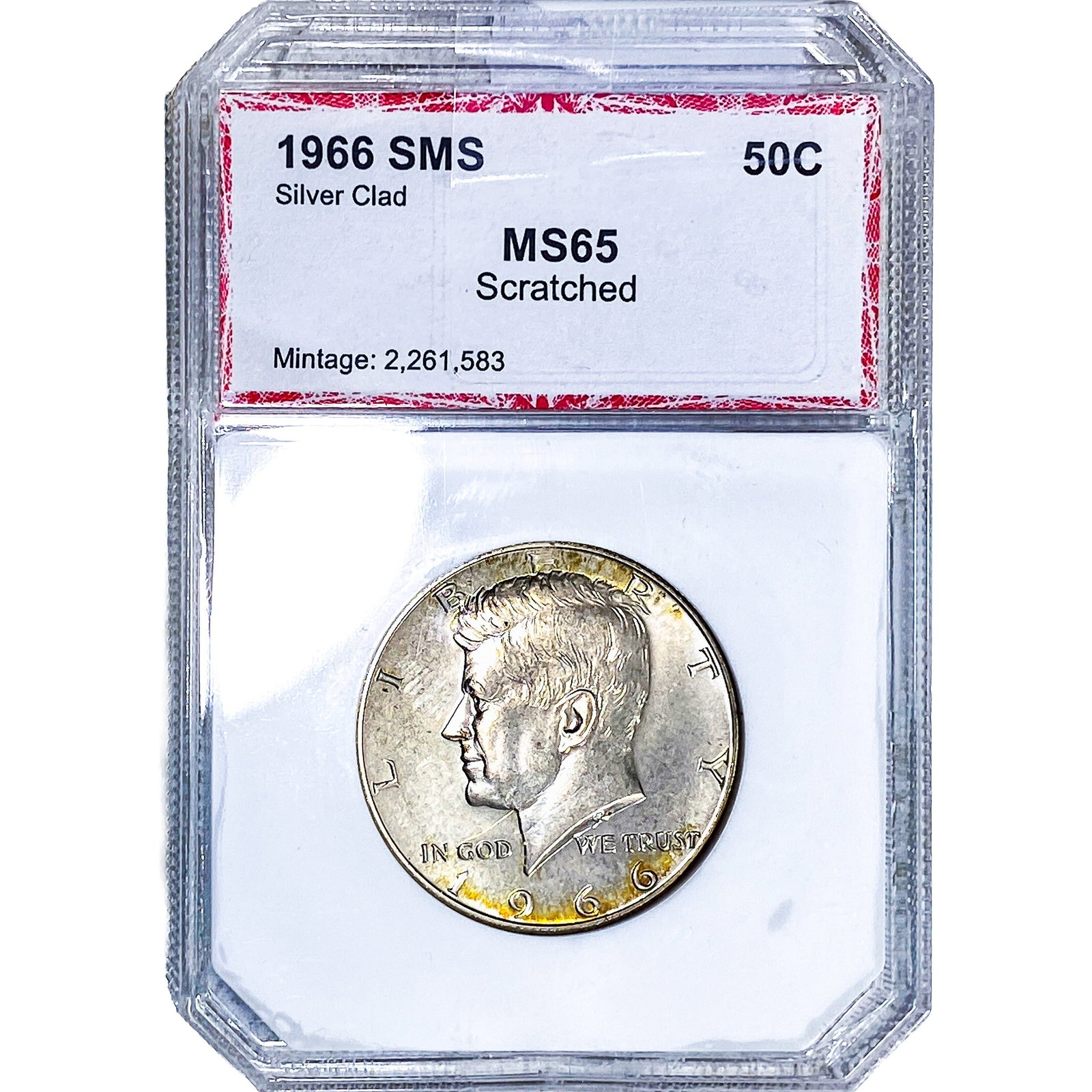 1966 Kennedy Half Dollar PCI MS65: 1966 Kennedy Half Dollar PCI MS65