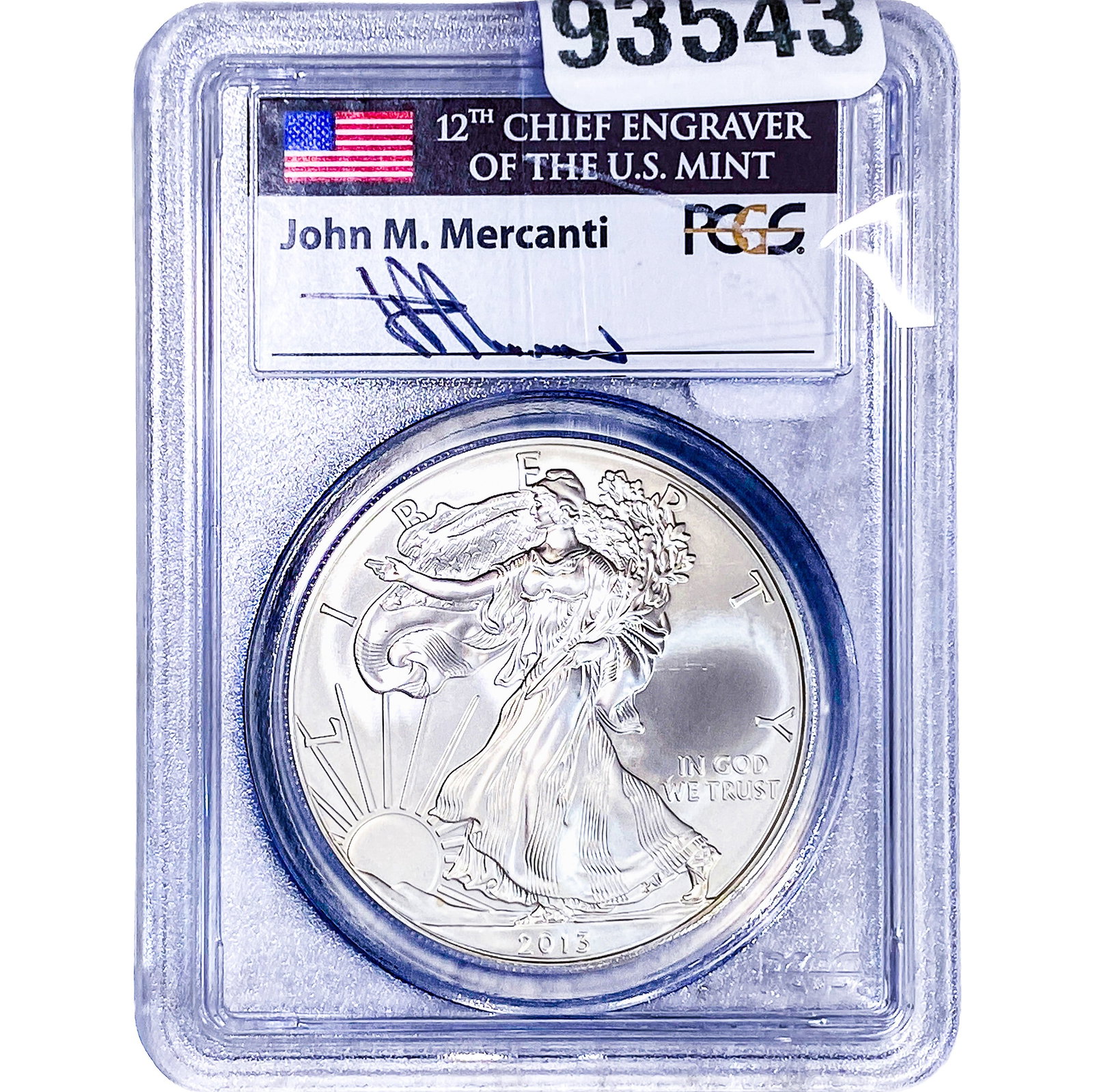 2013 Silver Eagle PCGS MS69: 2013 Silver Eagle PCGS MS69