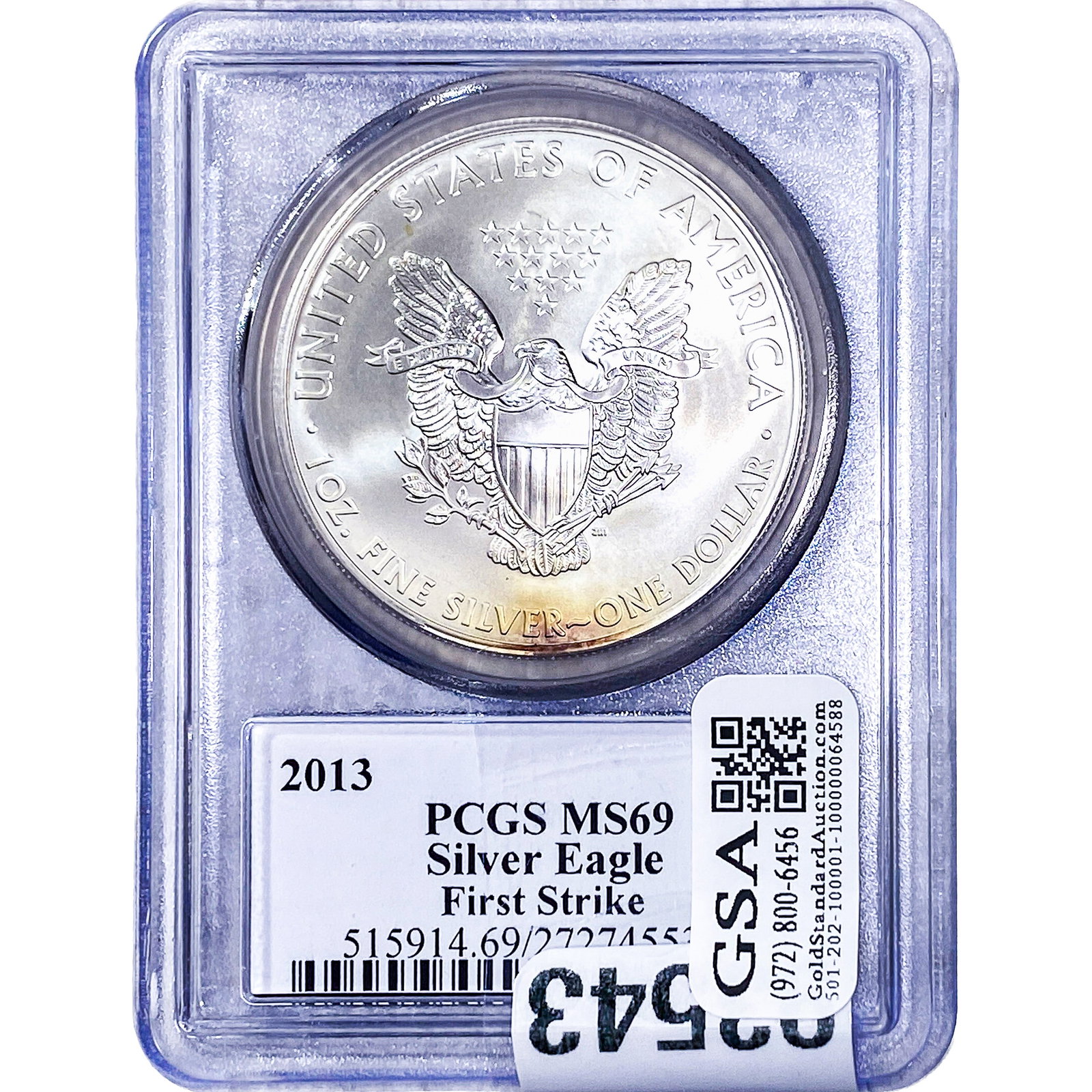 2013 Silver Eagle PCGS MS69 - 2