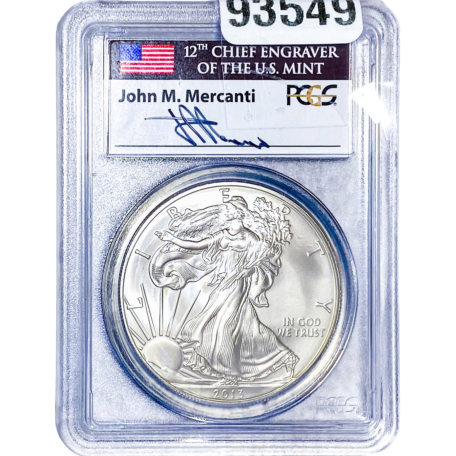 2013 Silver Eagle PCGS MS69: 2013 Silver Eagle PCGS MS69