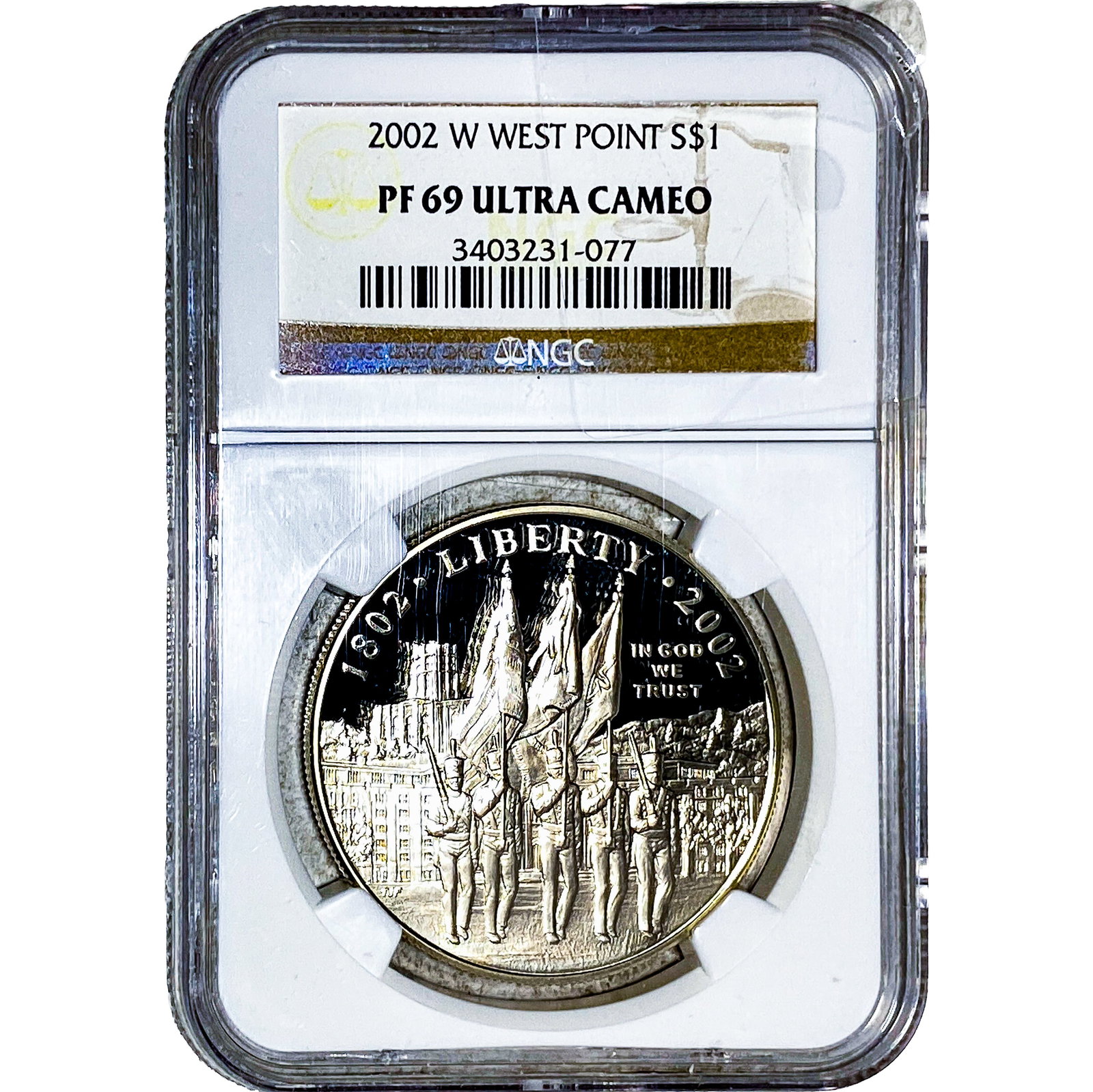 2002W West Point Bicentenial Silver $1 .7734oz ASW NGC PF69 Ultra Cameo (1 of 2)
