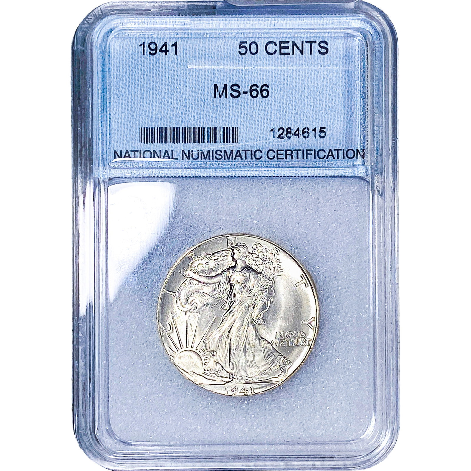 1941 Walking Liberty Half Dollar NNC MS66: 1941 Walking Liberty Half Dollar NNC MS66
