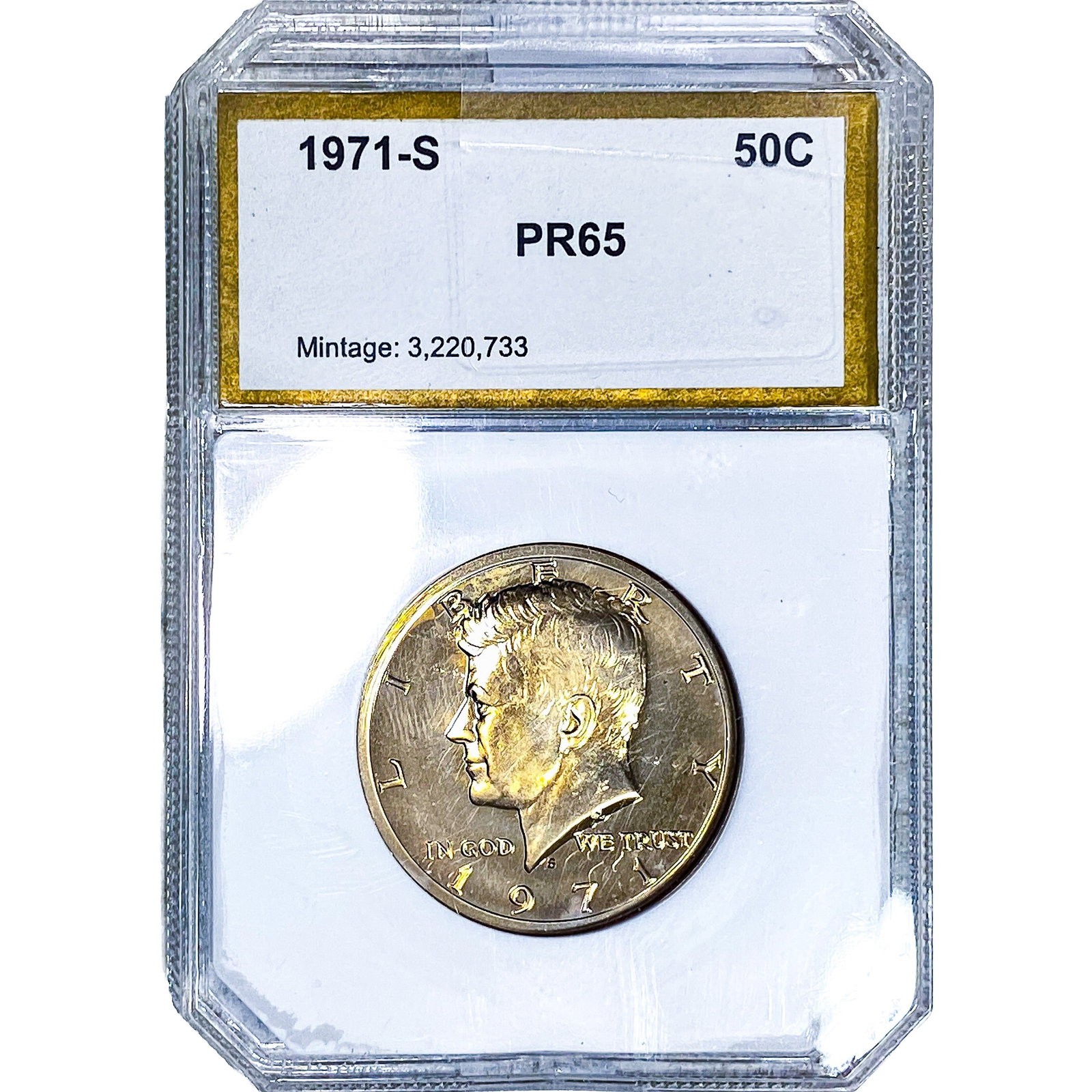 1971-S Kennedy Half Dollar PCI PR65: 1971-S Kennedy Half Dollar PCI PR65