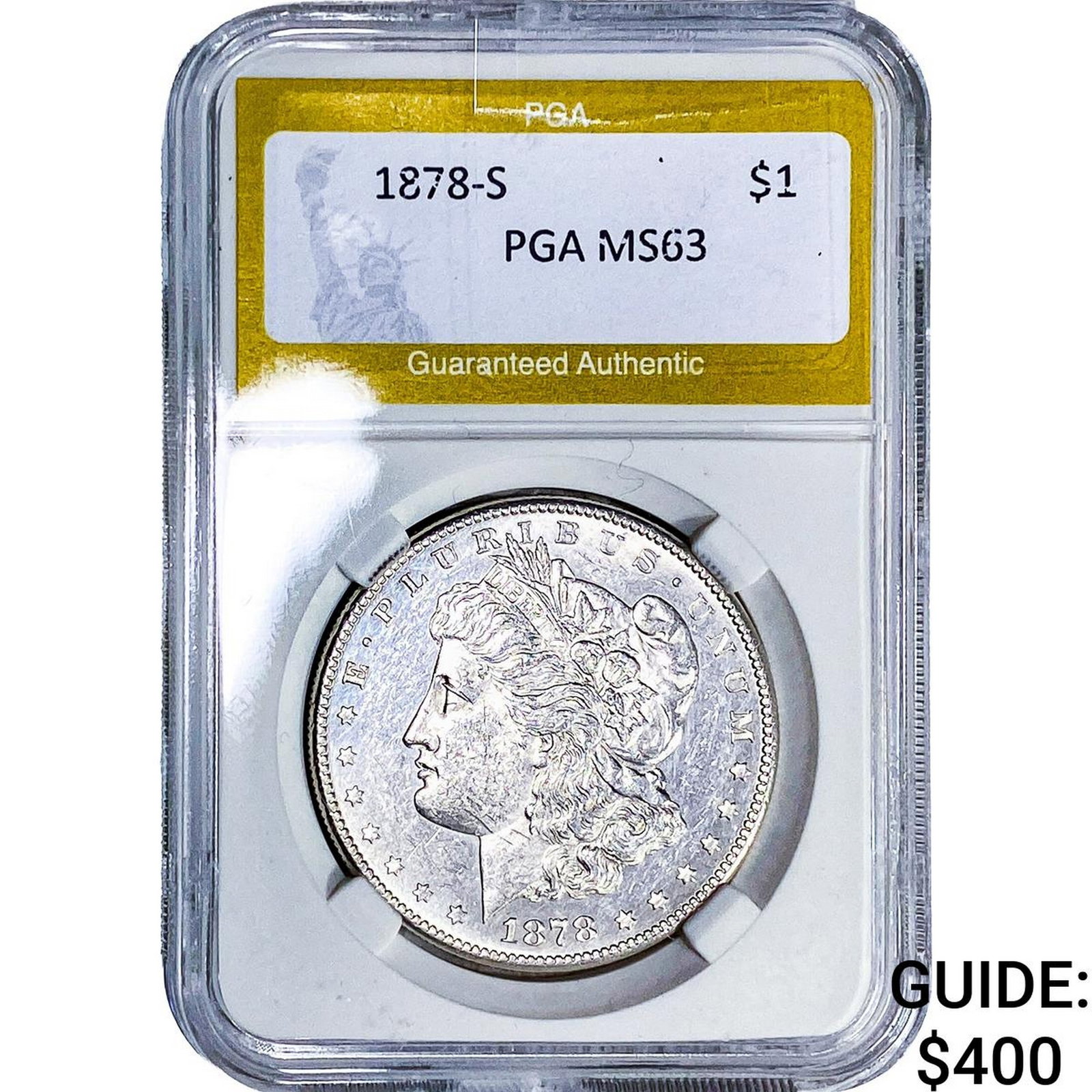 1878-S Morgan Silver Dollar PGA MS63 (1 of 2)