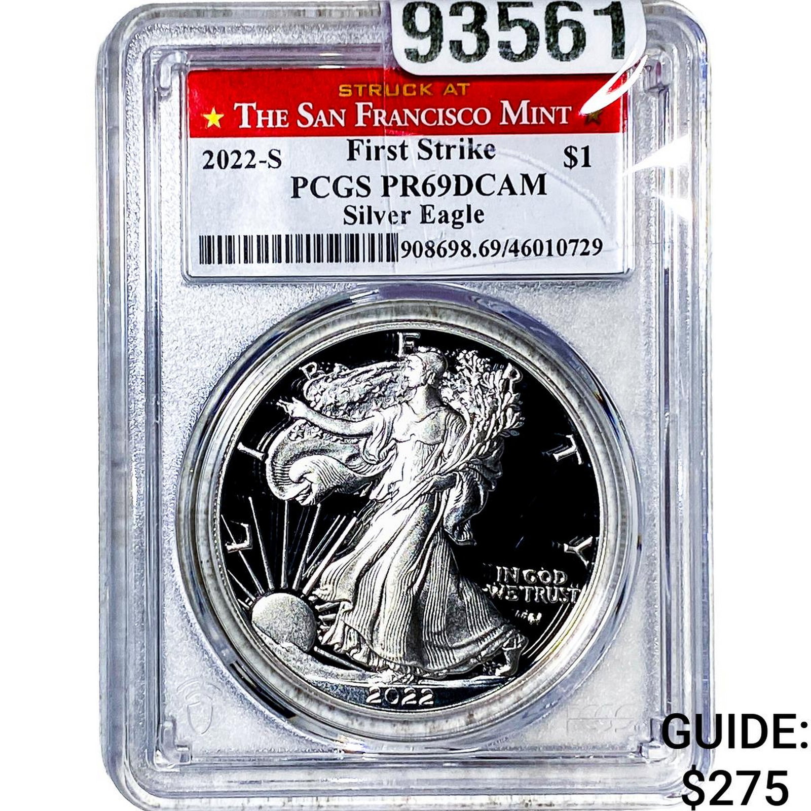 2022-S Silver Eagle PCGS PR69 DCAM (1 of 2)