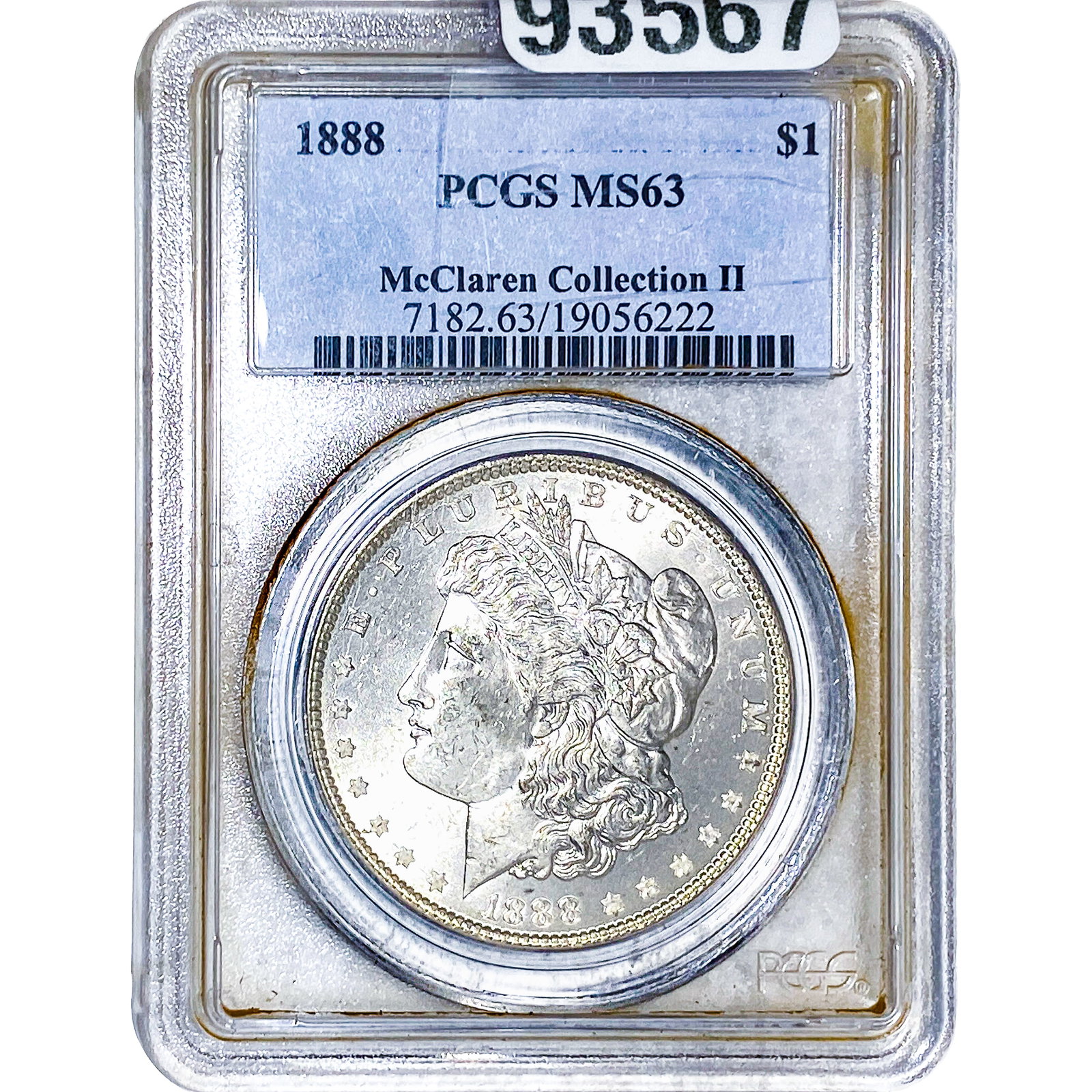1888 Morgan Silver Dollar PCGS MS63 McClaren Coll. II: 1888 Morgan Silver Dollar PCGS MS63 McClaren Coll. II