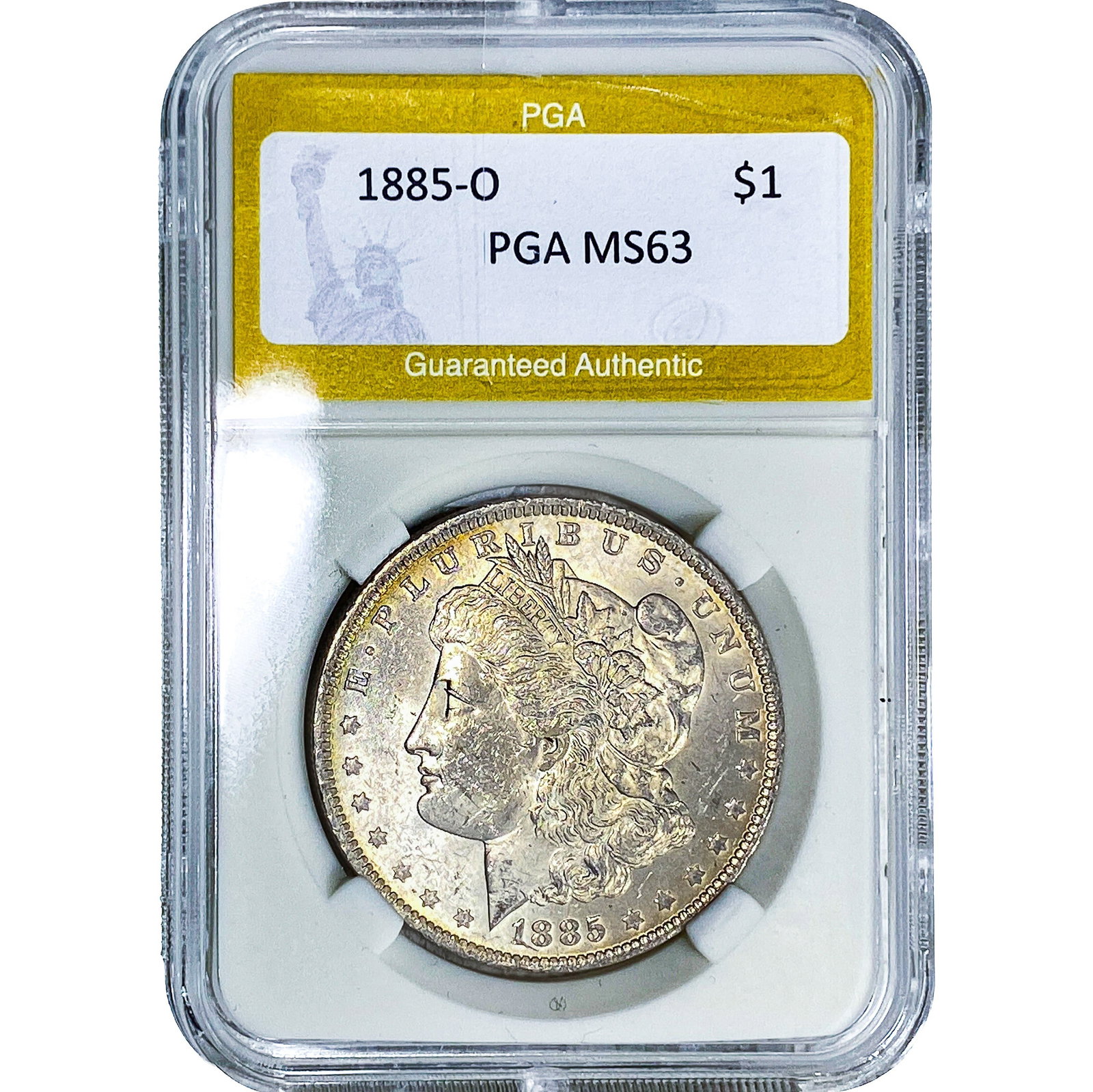 1885-O Morgan Silver Dollar PGA MS63: 1885-O Morgan Silver Dollar PGA MS63