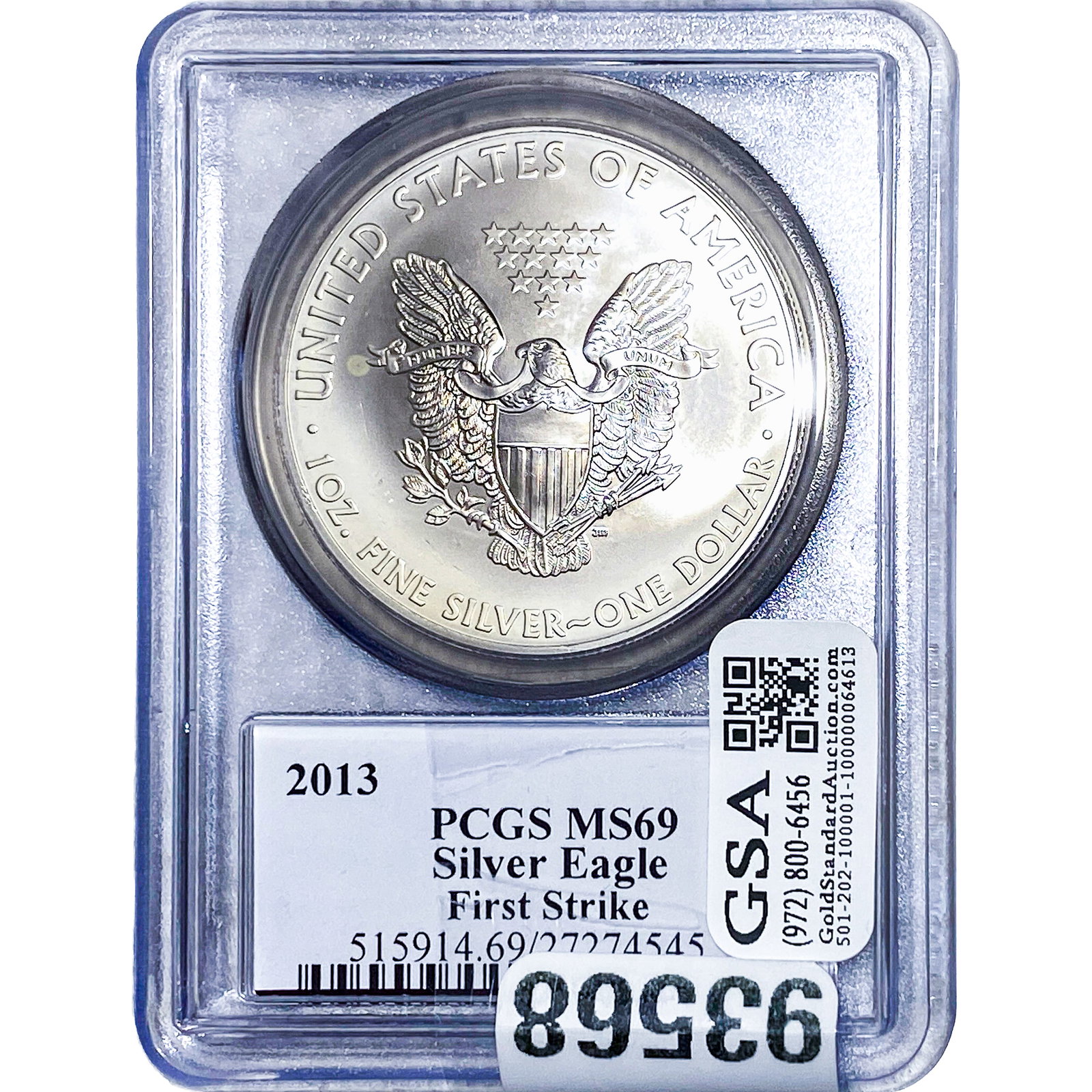 2013 Silver Eagle PCGS MS69 - 2