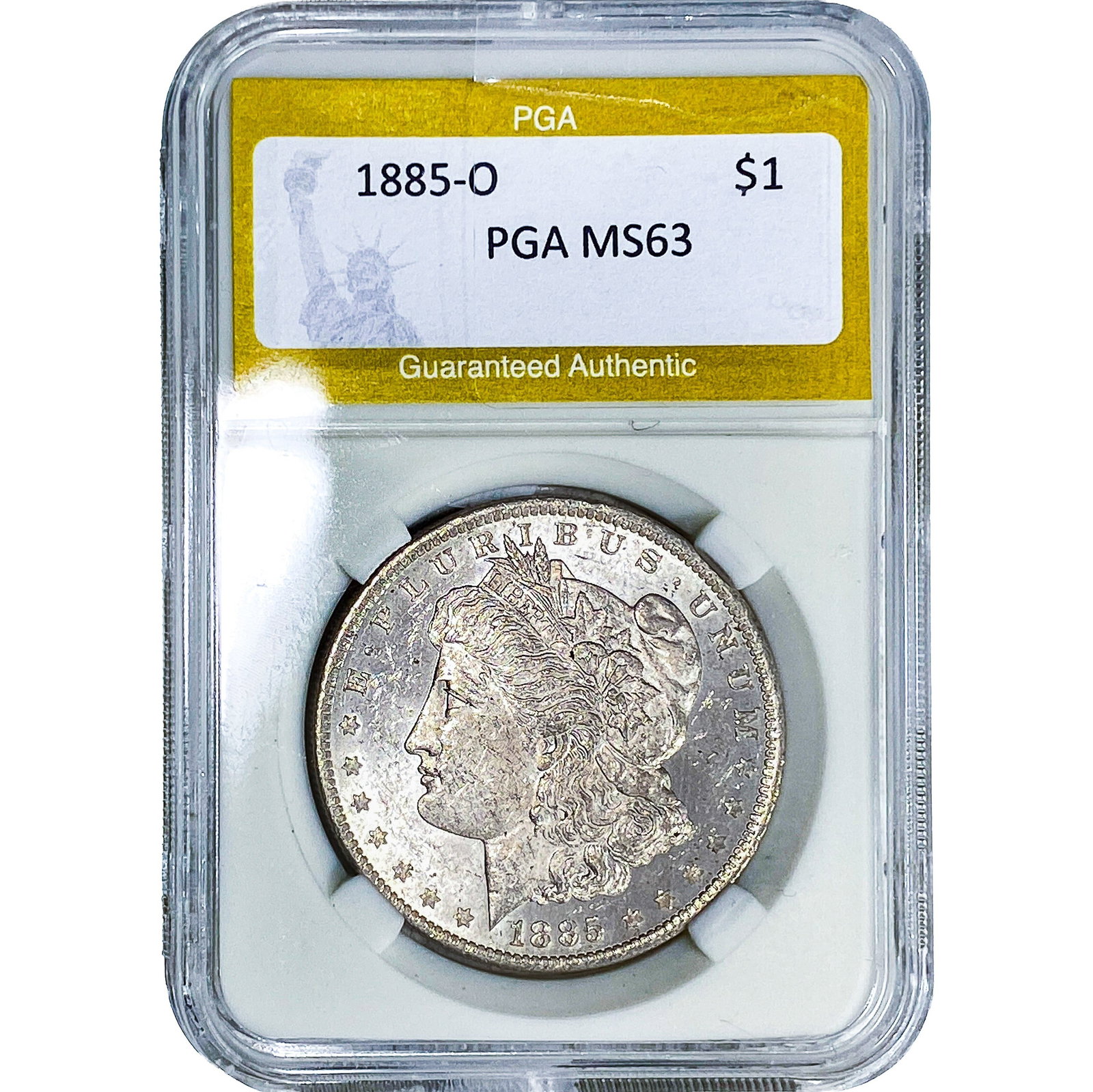 1885-O Morgan Silver Dollar PGA MS63: 1885-O Morgan Silver Dollar PGA MS63