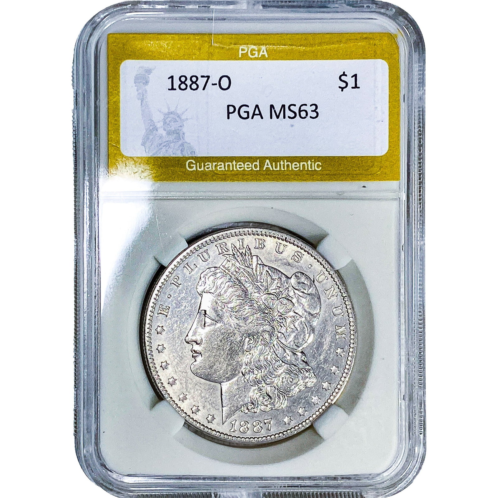 1887-O Morgan Silver Dollar PGA MS63 (1 of 2)