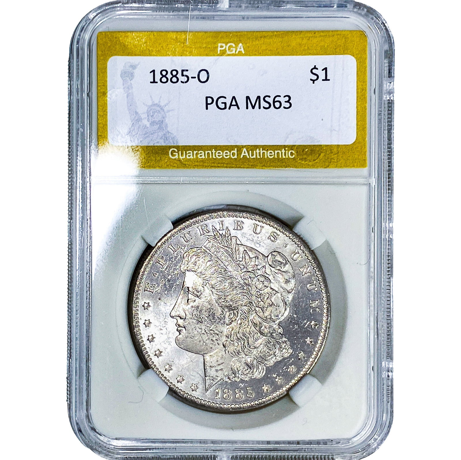 1885-O Morgan Silver Dollar PGA MS63: 1885-O Morgan Silver Dollar PGA MS63