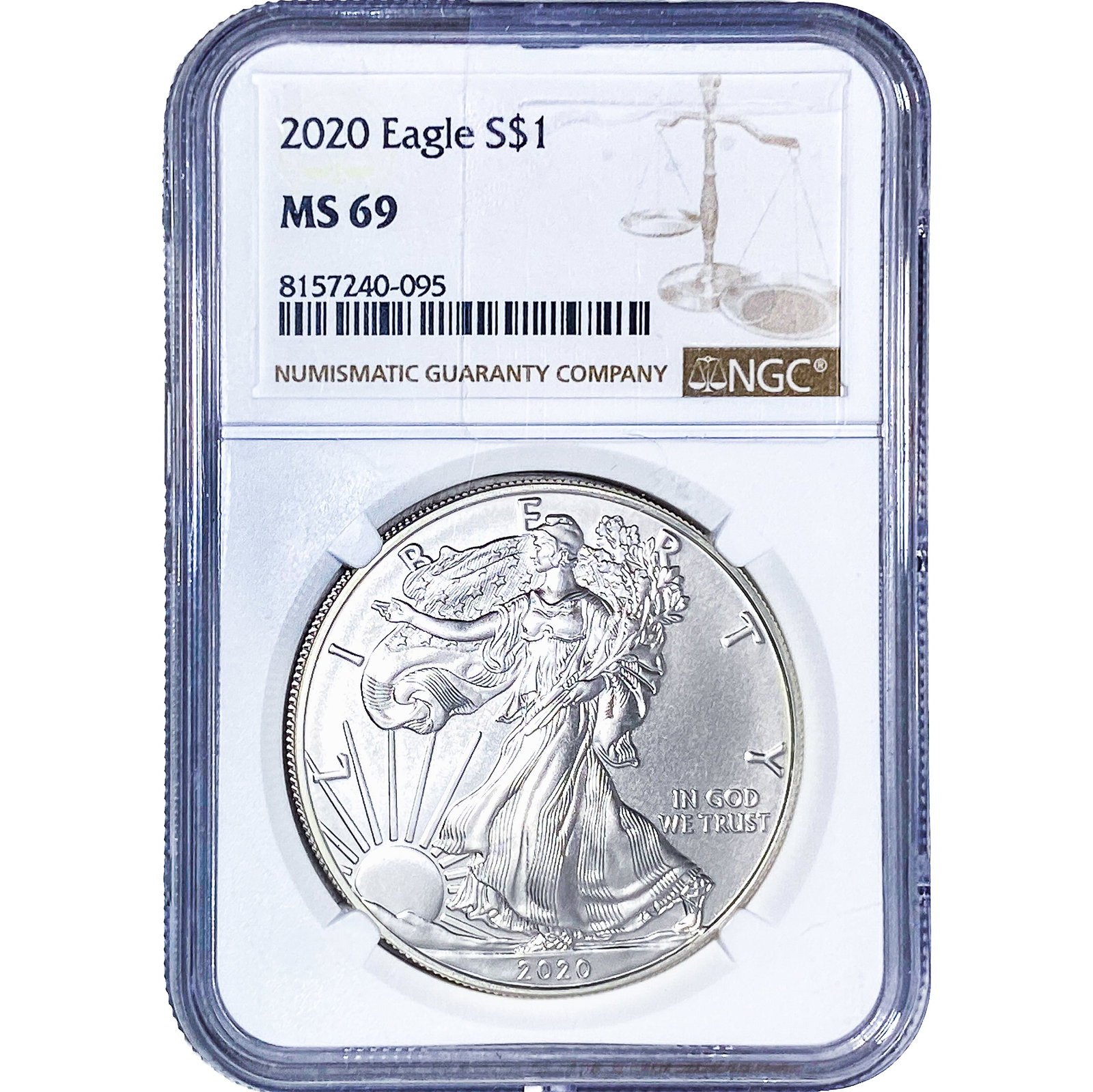 2020 Silver Eagle NGC MS69: 2020 Silver Eagle NGC MS69