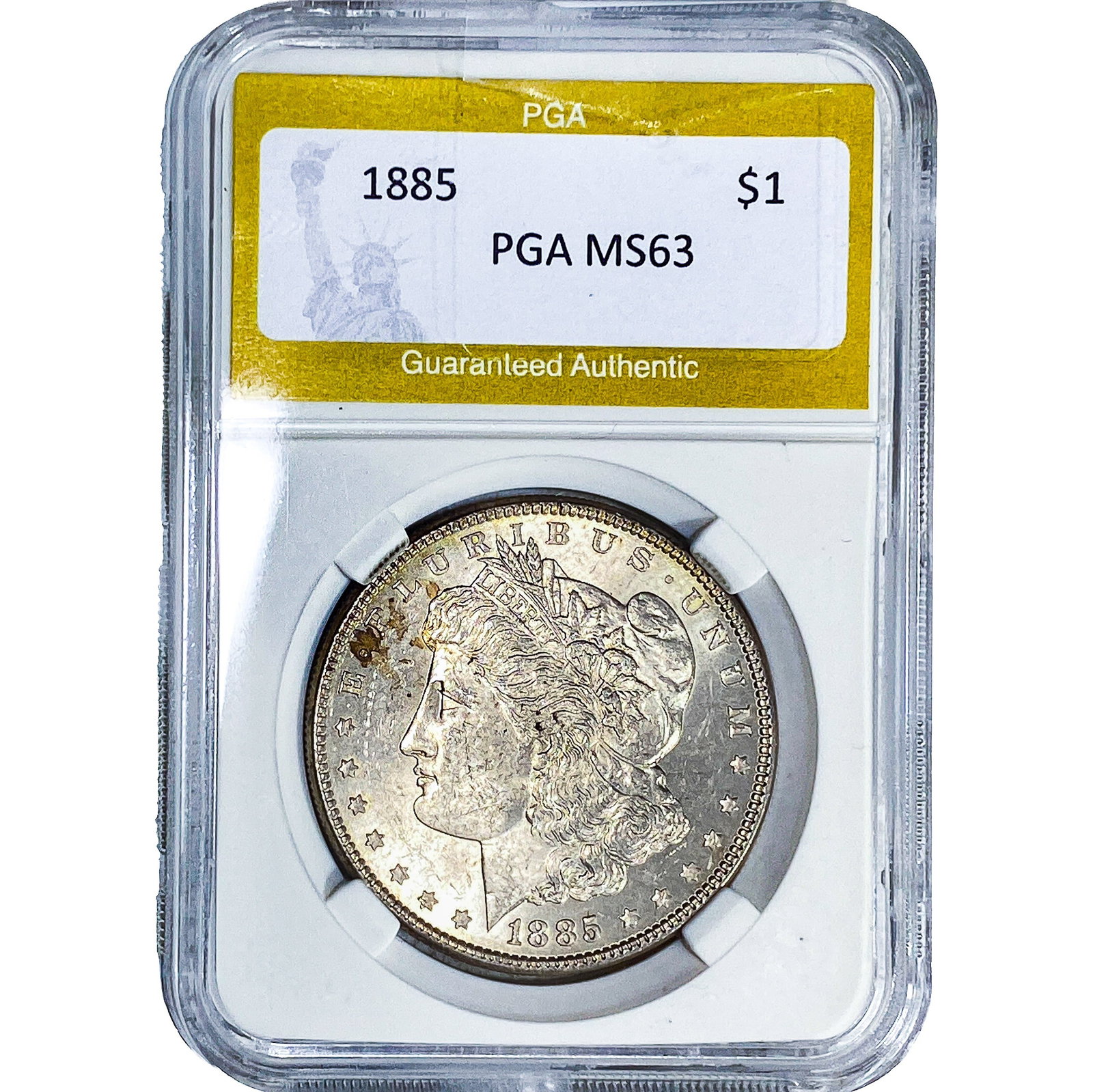 1885 Morgan Silver Dollar PGA MS63: 1885 Morgan Silver Dollar PGA MS63