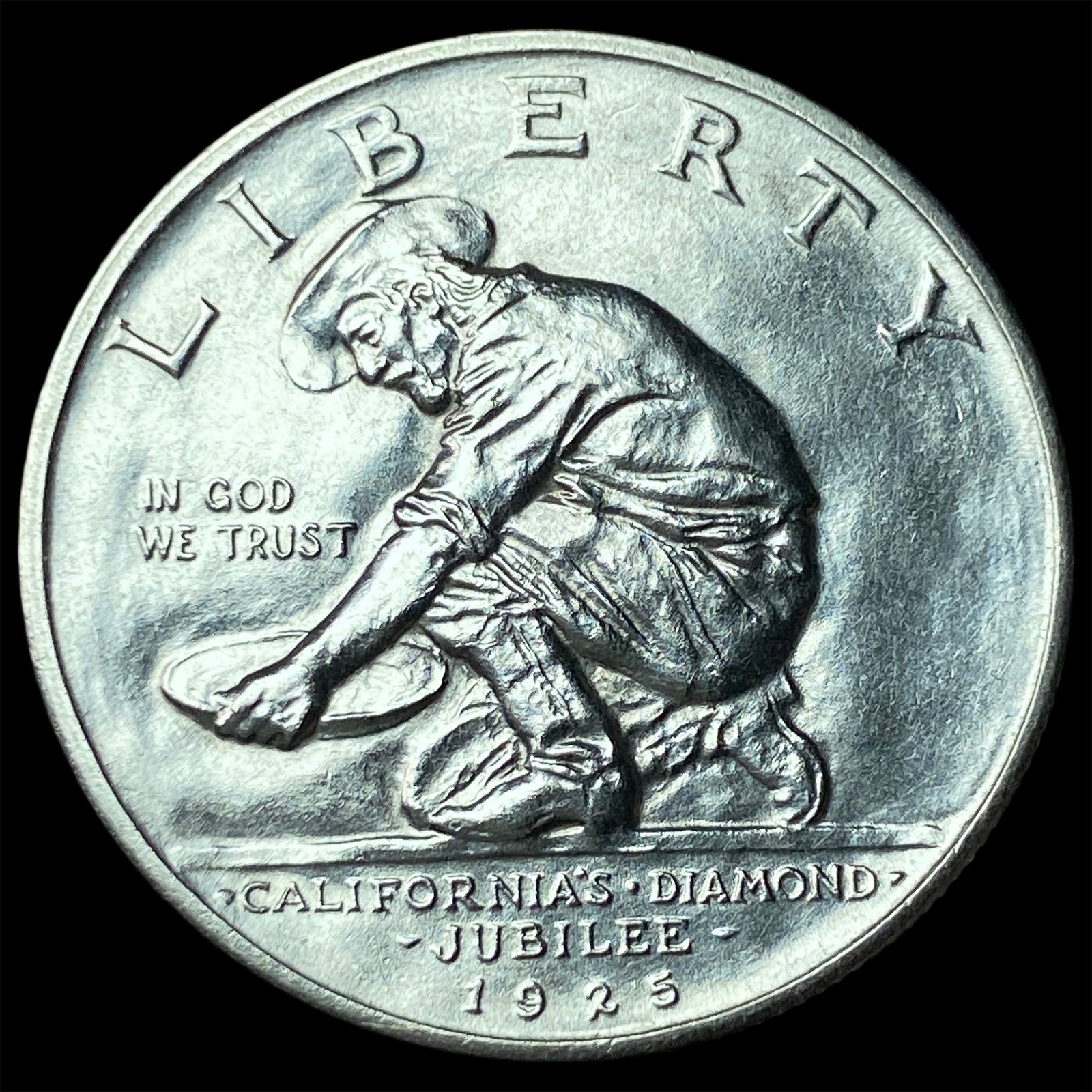 1925-S Silver California Diamond Jubilee Half Dollar CLOSELY UNCIRCULATED: 1925-S Silver California Diamond Jubilee Half Dollar CLOSELY UNCIRCULATED