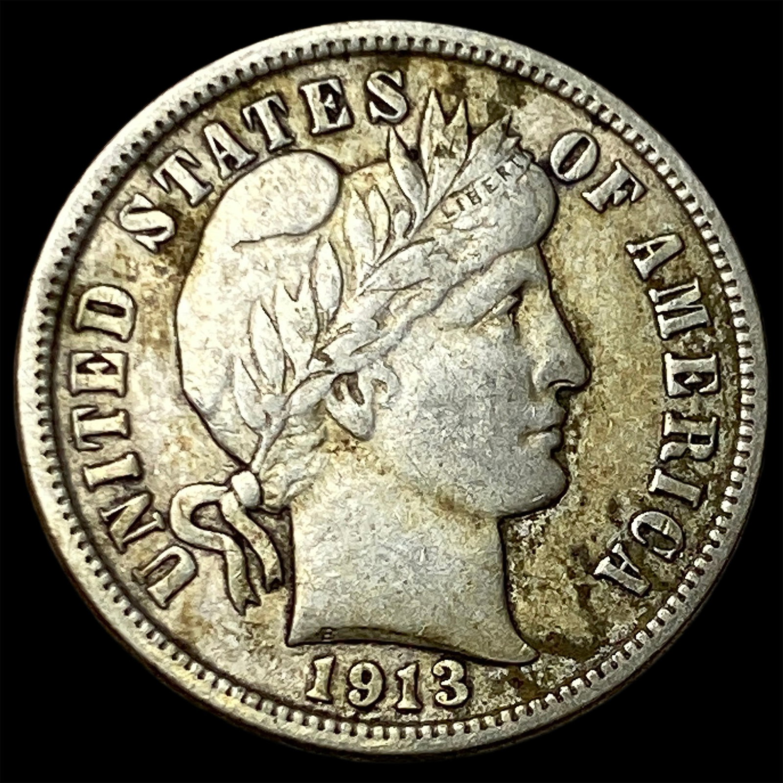 1913 Barber Dime NEARLY UNCIRCULATED: 1913 Barber Dime NEARLY UNCIRCULATED