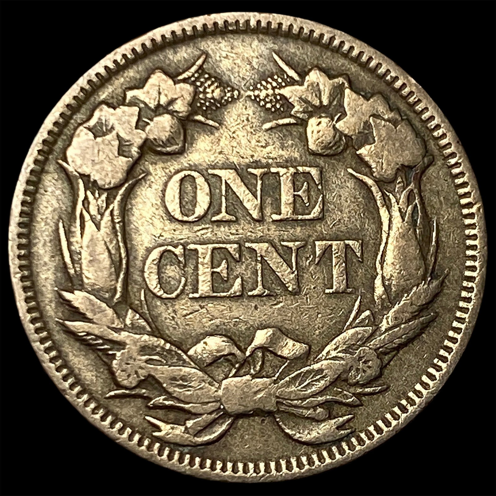 1857 Flying Eagle Cent ABOUT UNCIRCULATED - 2