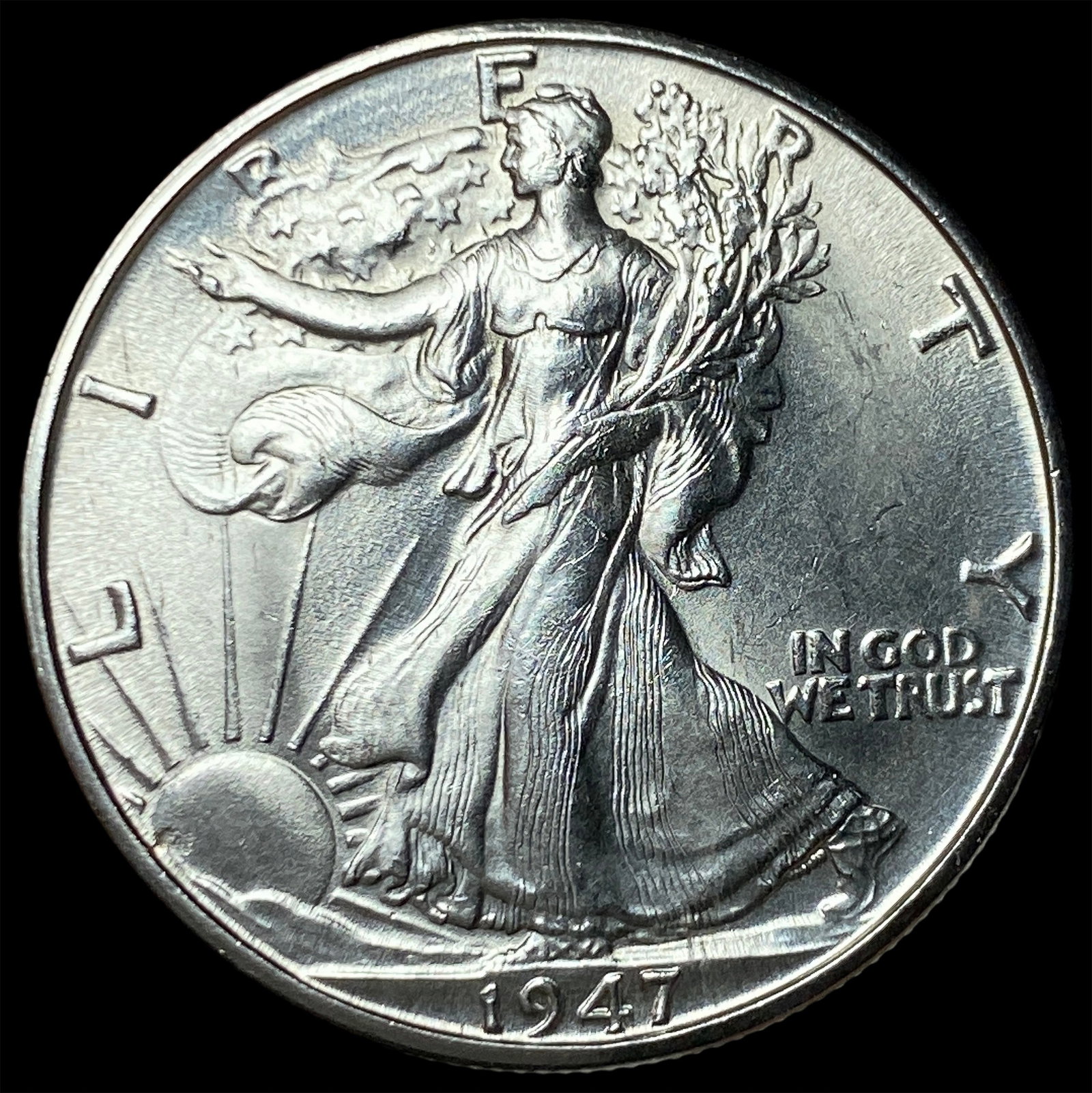 1947-D Silver Half Dollar Walking Liberty UNCIRCULATED: 1947-D Silver Half Dollar Walking Liberty UNCIRCULATED