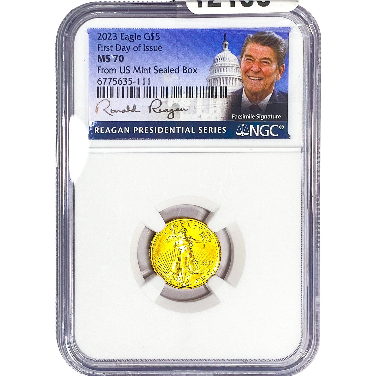 2023 1/10oz Gold Eagle $5 1st Day of Issue NGC MS70: 2023 1/10oz Gold Eagle $5 1st Day of Issue NGC MS70