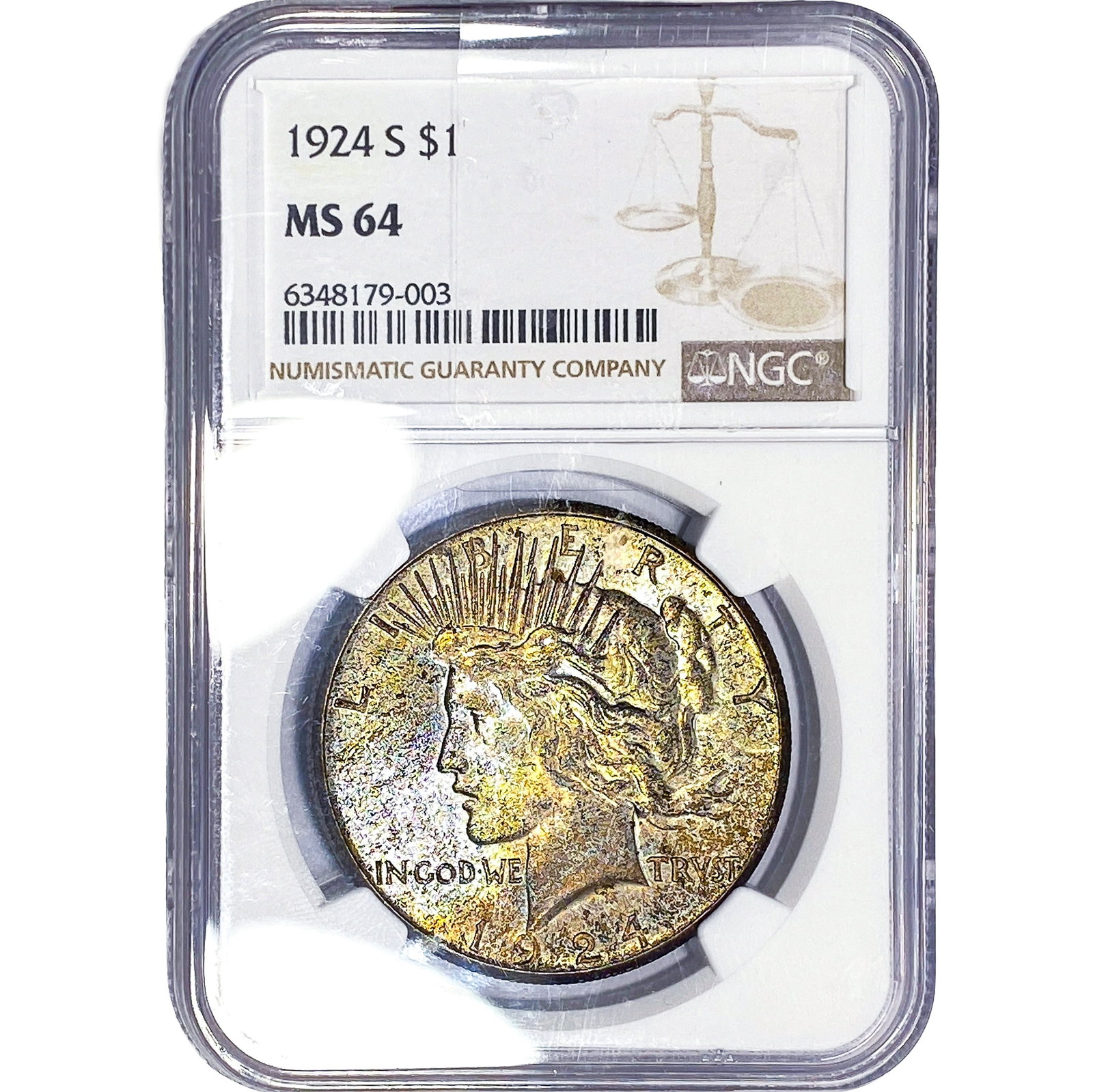 1924 Silver Peace Dollar NGC MS64 (1 of 4)