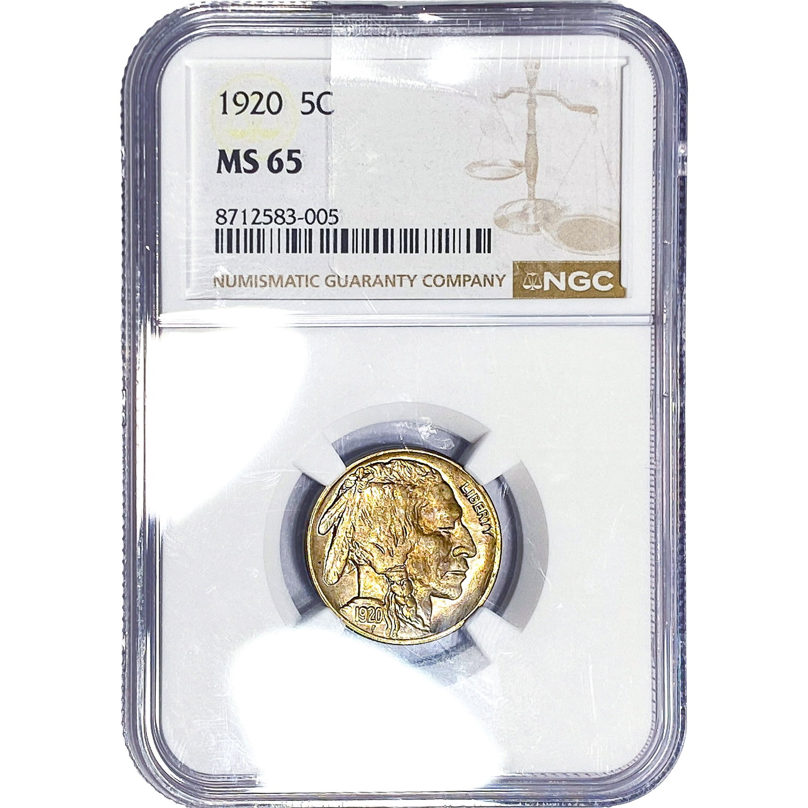 1920 Buffalo Nickel NGC MS65: 1920 Buffalo Nickel NGC MS65