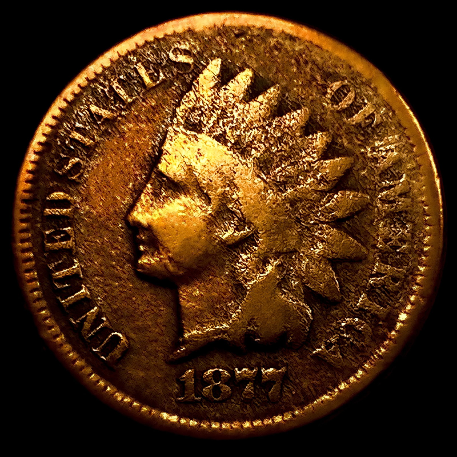 1877 Indian Head Cent (1 of 2)
