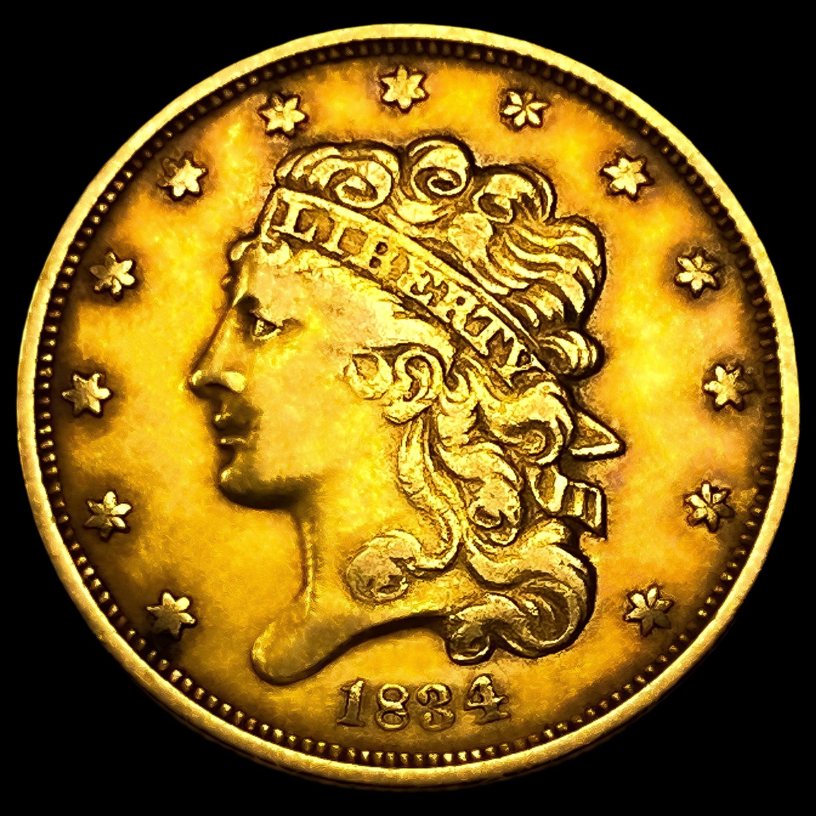 1834 $5 Gold Half Eagle: 1834 $5 Gold Half Eagle