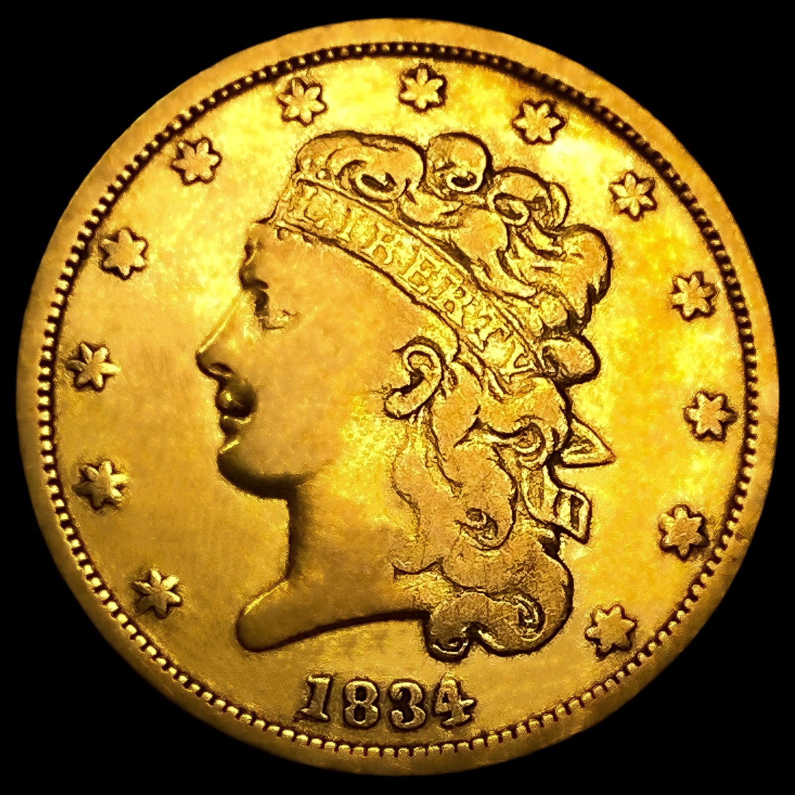 1834 $5 Gold Half Eagle: 1834 $5 Gold Half Eagle