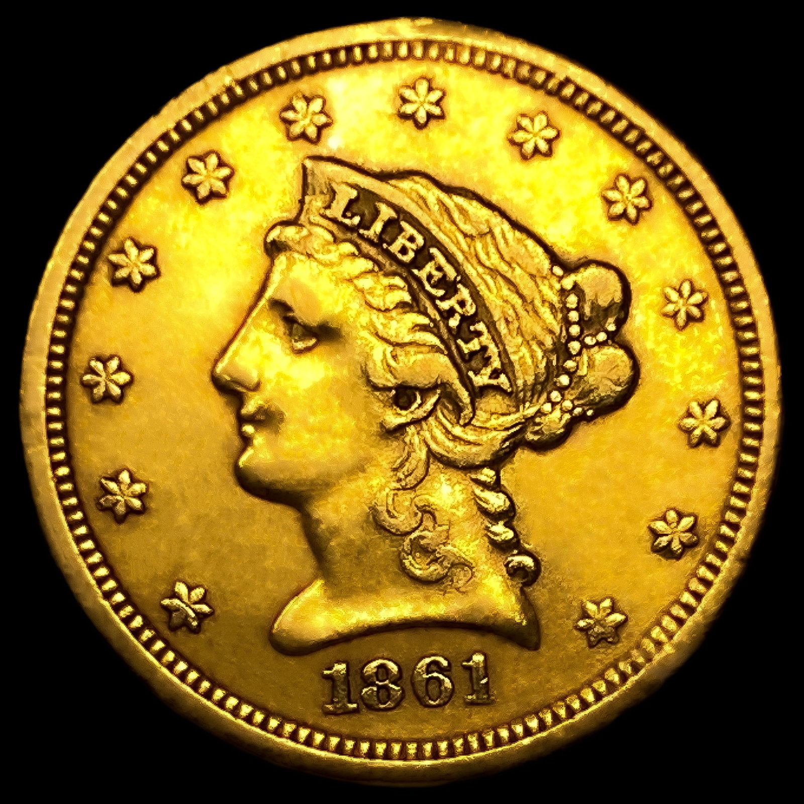 1861 $2.50 Gold Quarter Eagle: 1861 $2.50 Gold Quarter Eagle