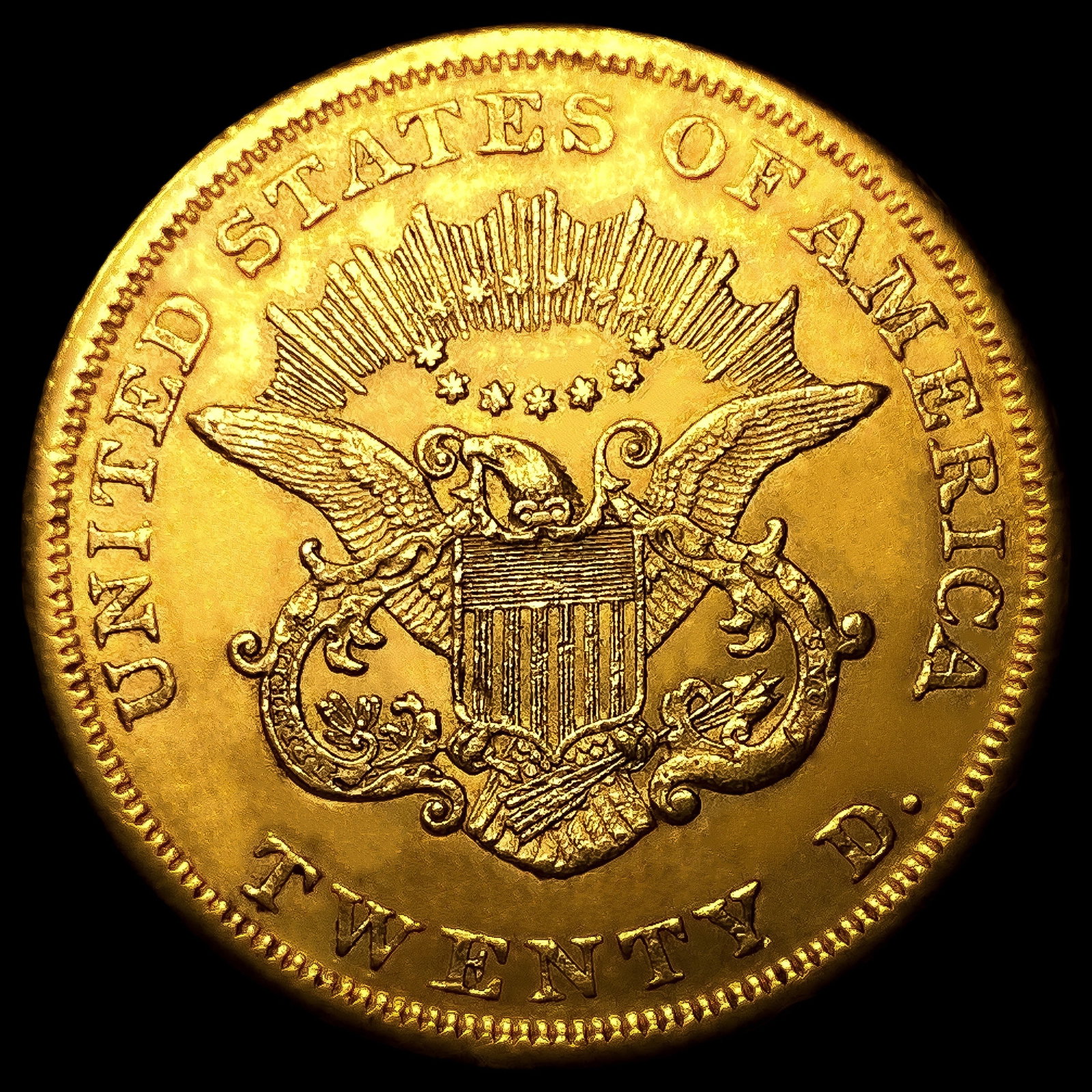 1856 $20 Gold Double Eagle UNCIRCULATED - 2