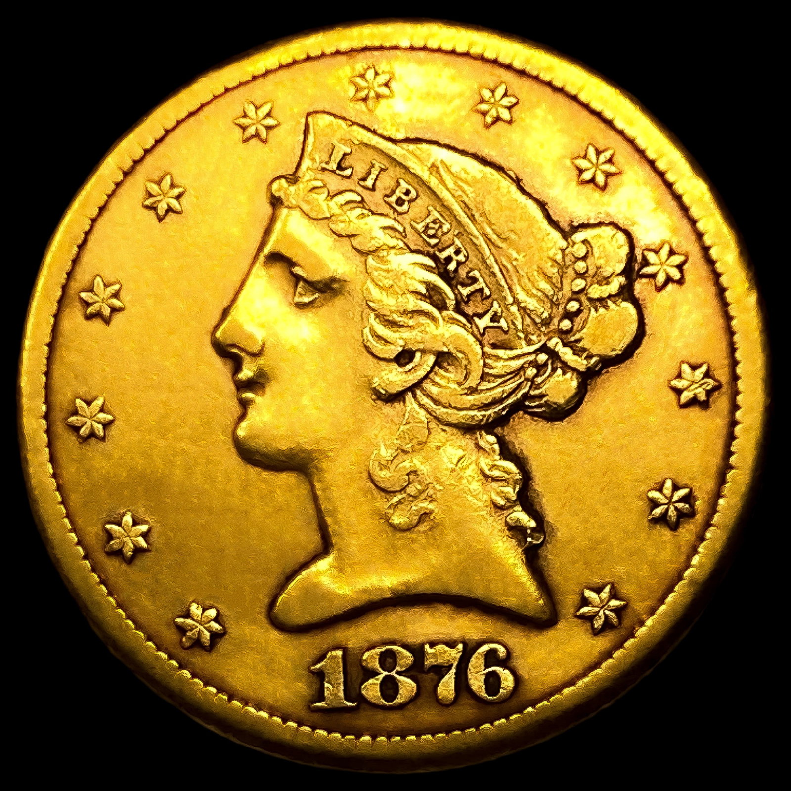 1876-CC $5 Gold Half Eagle (1 of 2)