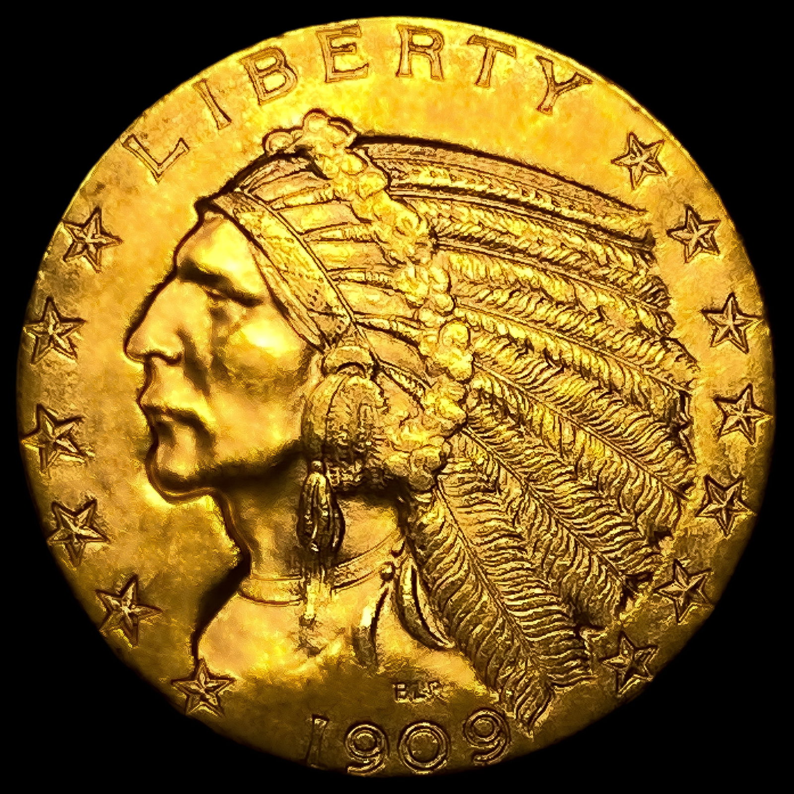1909-D $5 Gold Half Eagle (1 of 2)