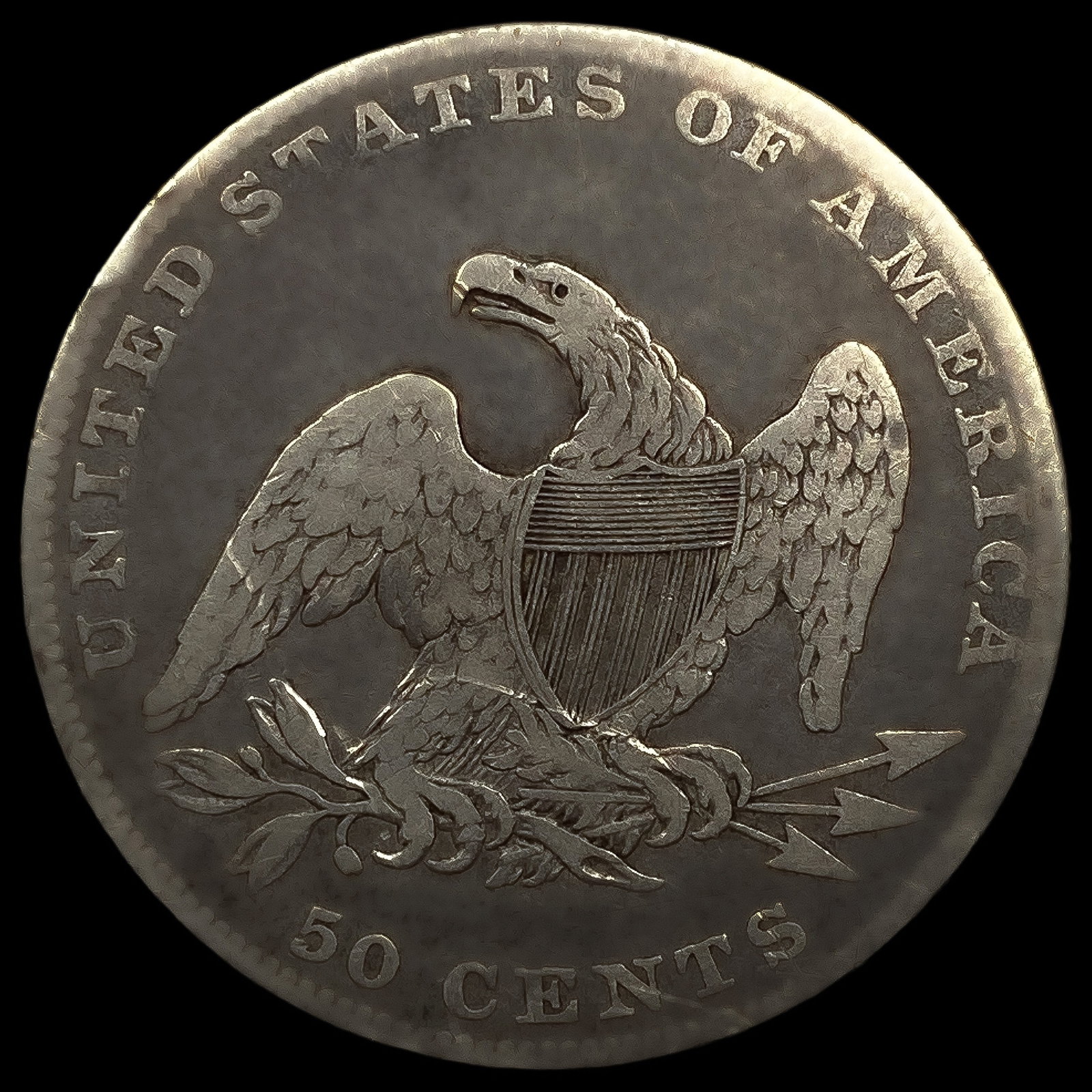 1836 Reeded Edge Capped Bust Half Dollar - 2