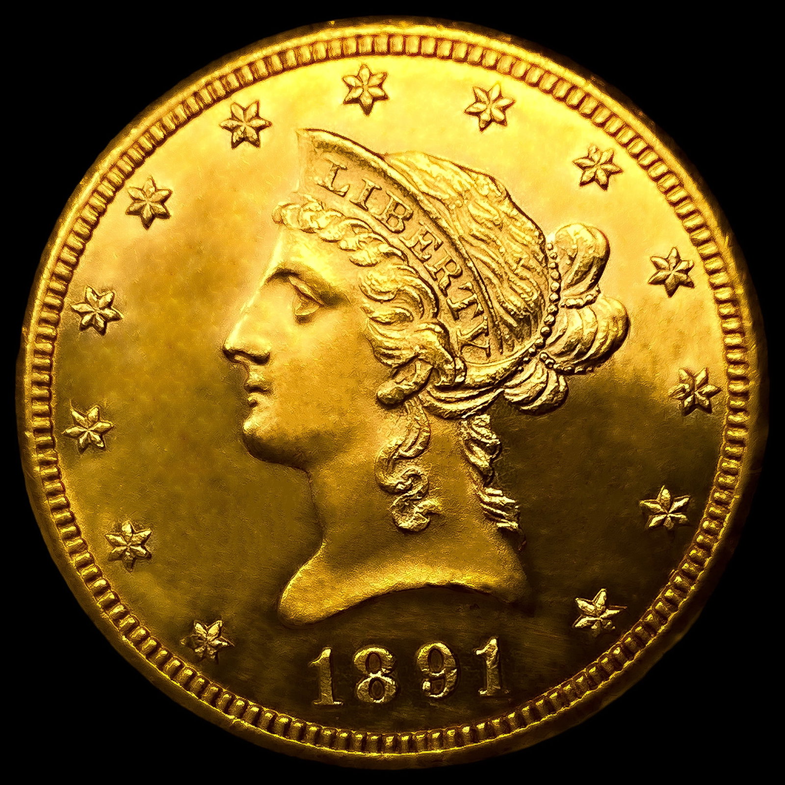 1891-CC $10 Gold Eagle: 1891-CC $10 Gold Eagle
