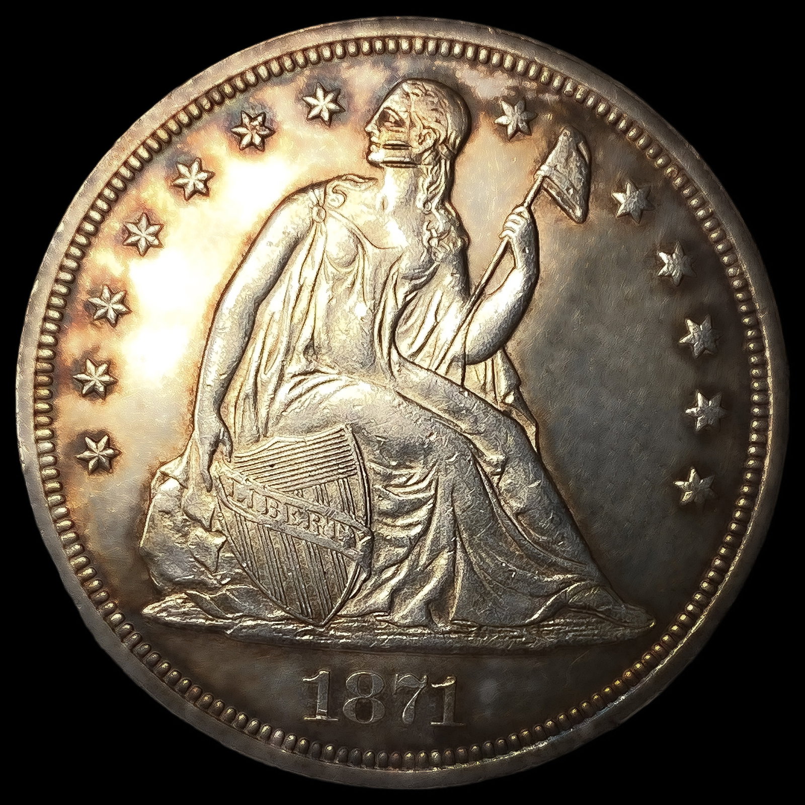 1871 Seated Liberty Dollar: 1871 Seated Liberty Dollar