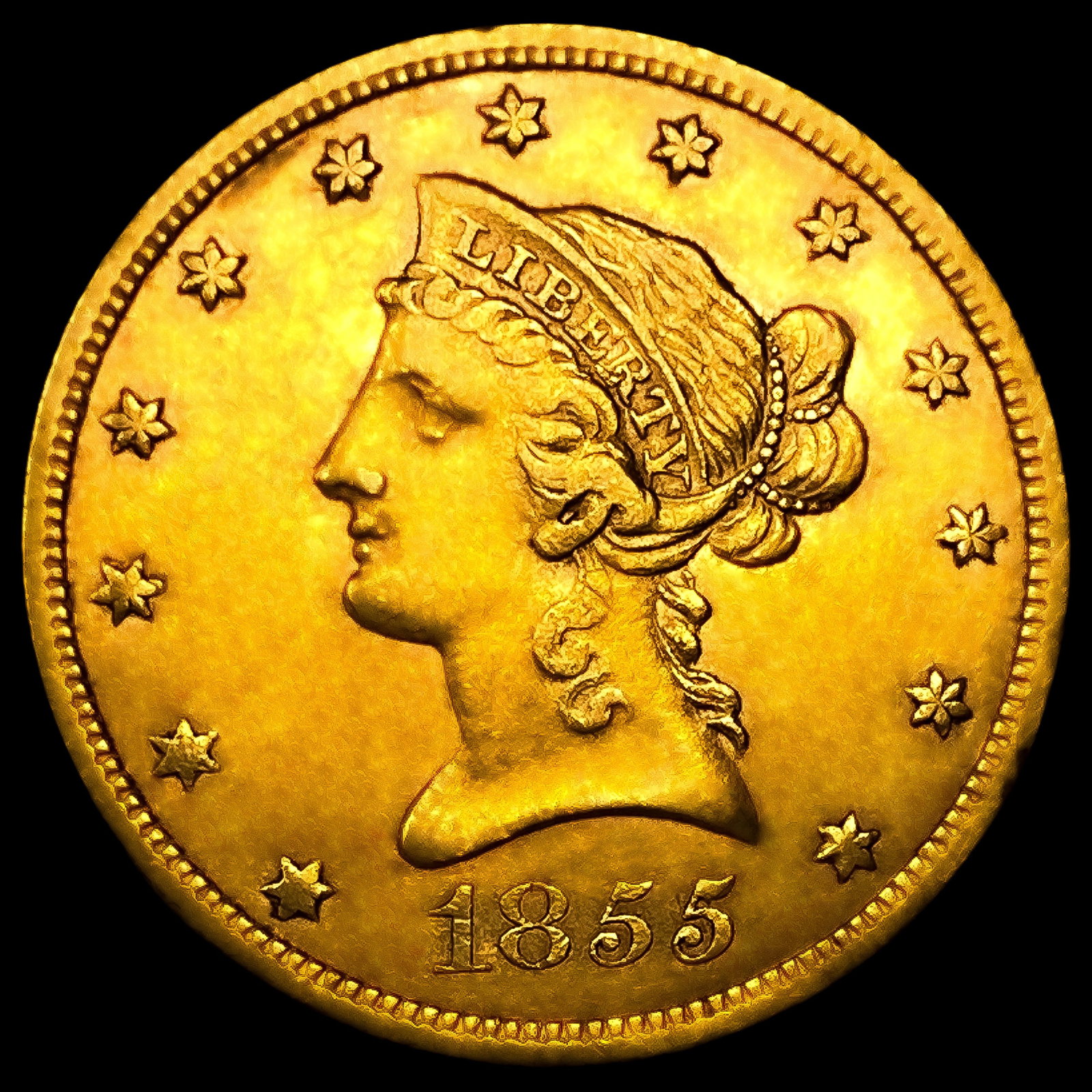 1855 $10 Gold Eagle (1 of 2)