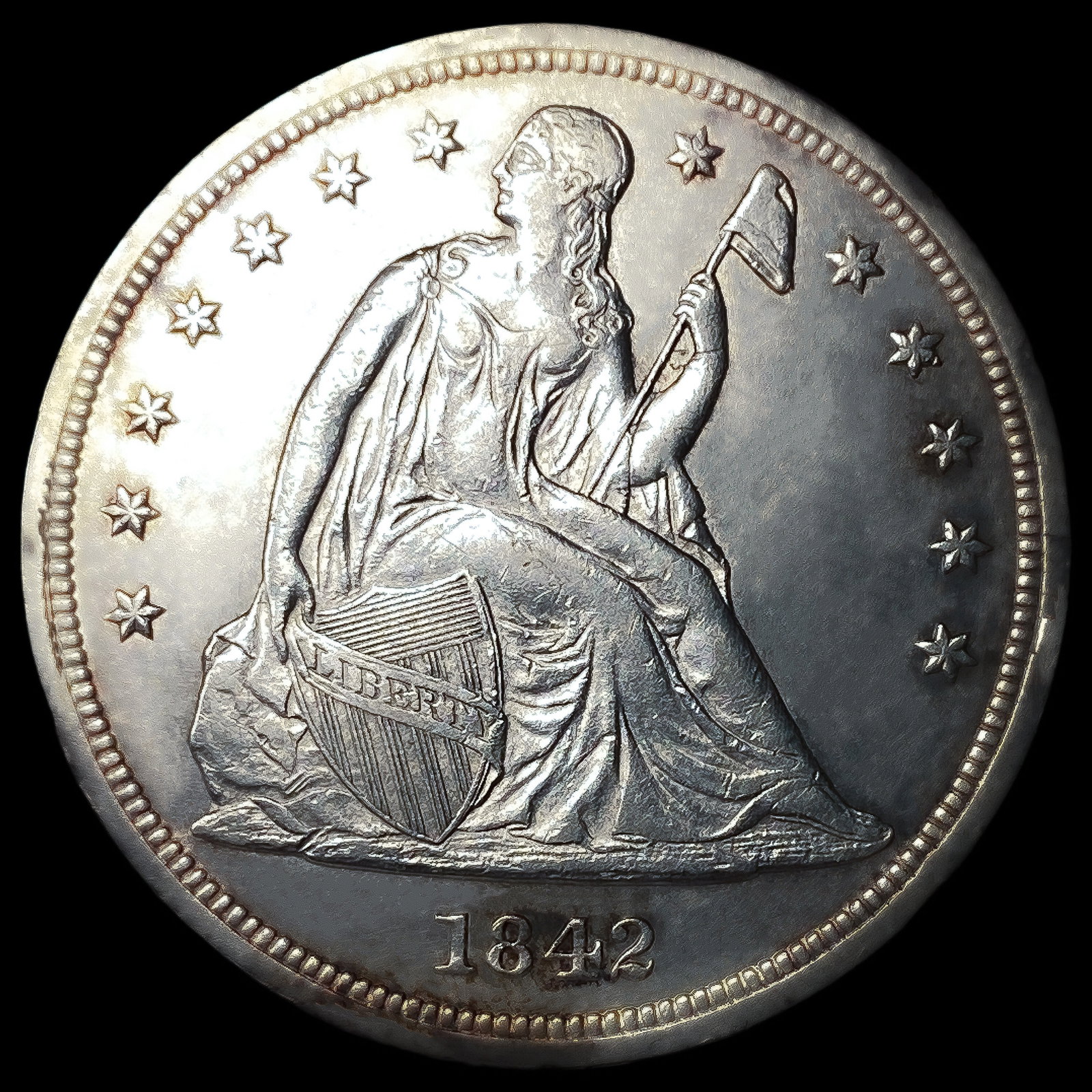 1842 Seated Liberty Dollar (1 of 2)