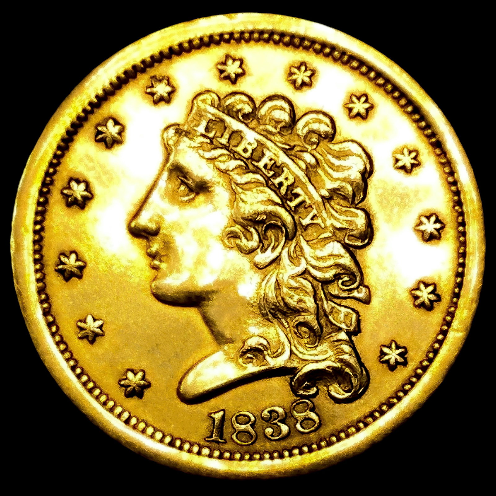 1838 $2.50 Gold Quarter Eagle (1 of 2)