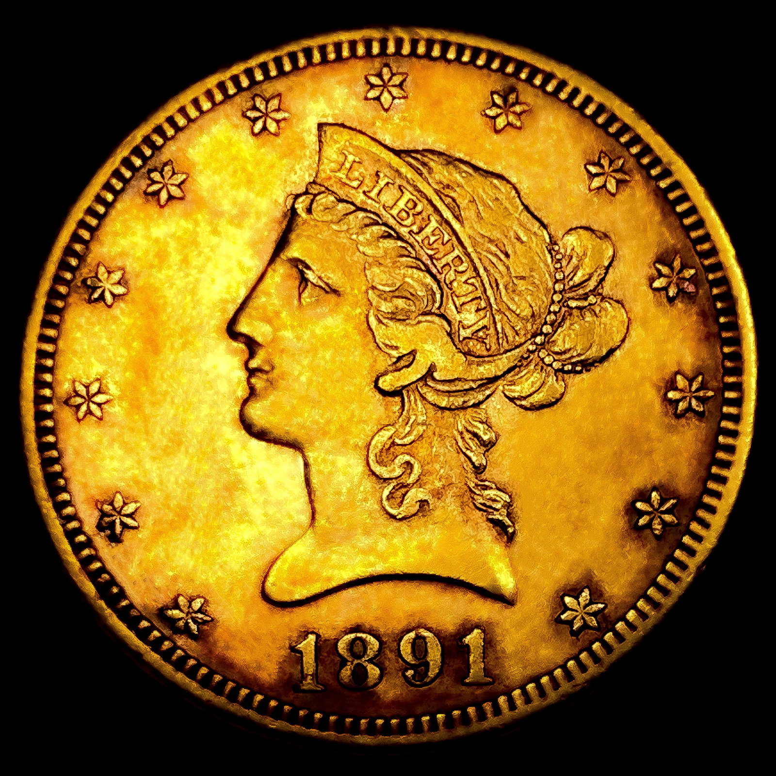 1891-CC $10 Gold Eagle (1 of 2)