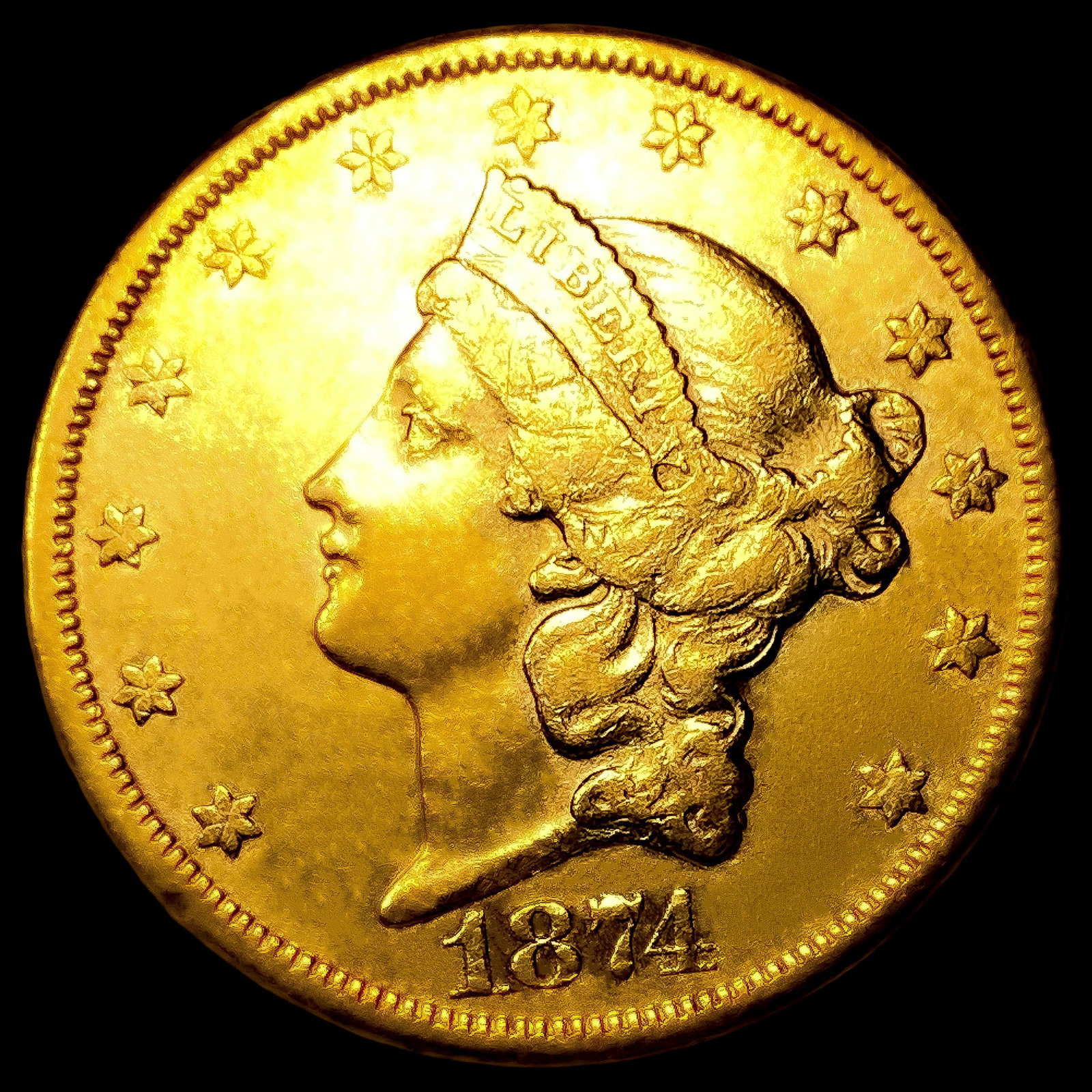 1874 $20 Gold Double Eagle (1 of 2)
