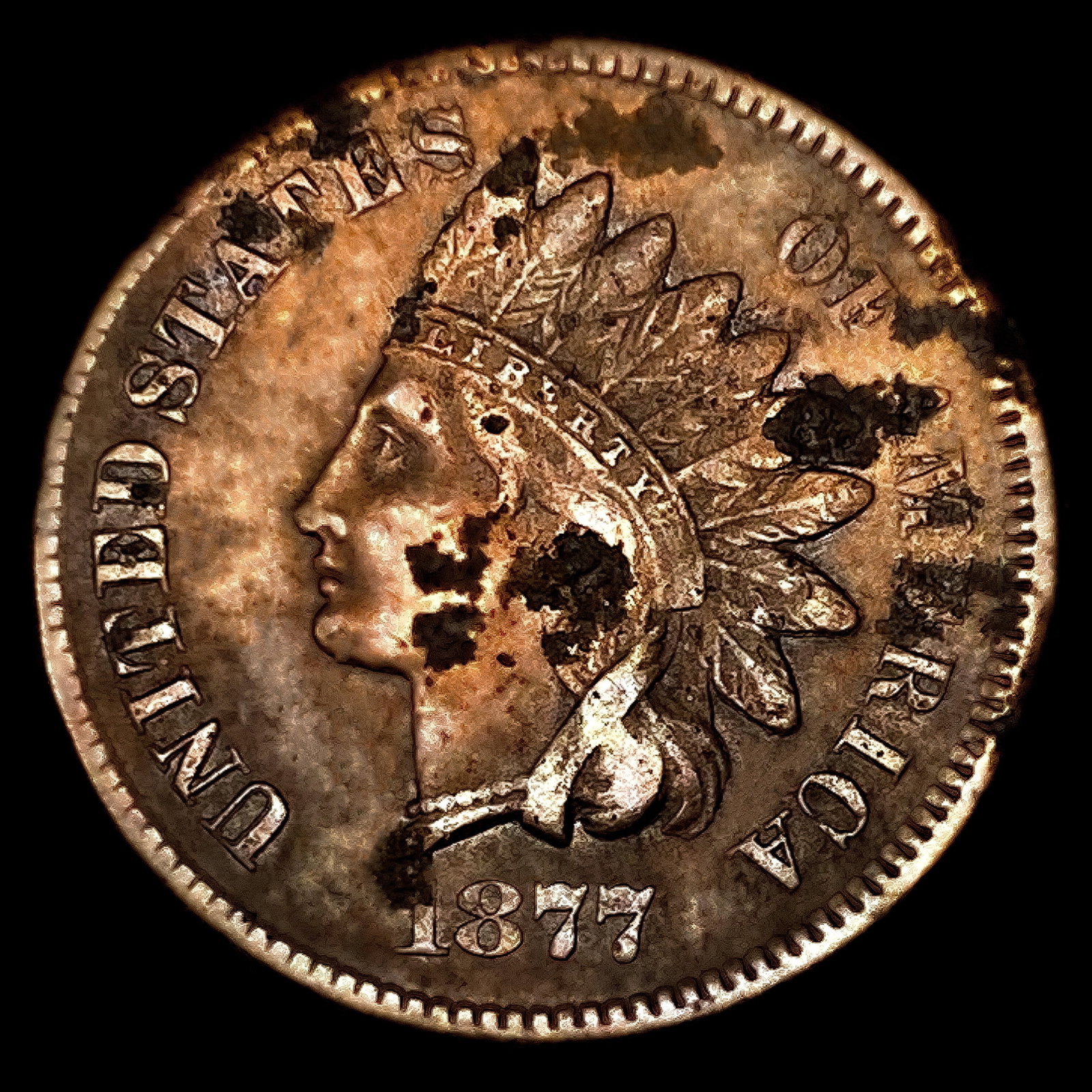 1877 Indian Head Cent (1 of 2)