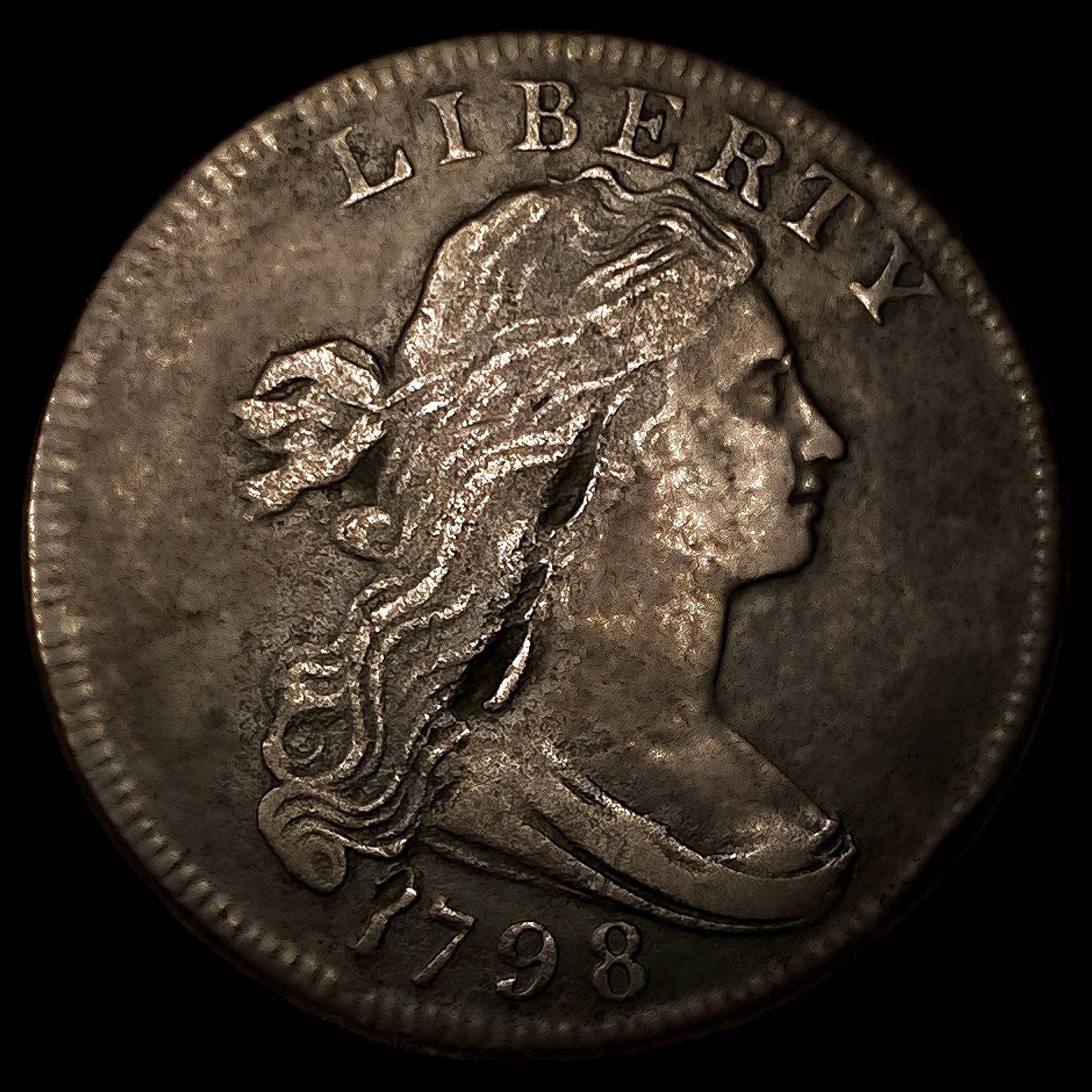 1798 1st Hair Draped Bust Large Cent (1 of 2)