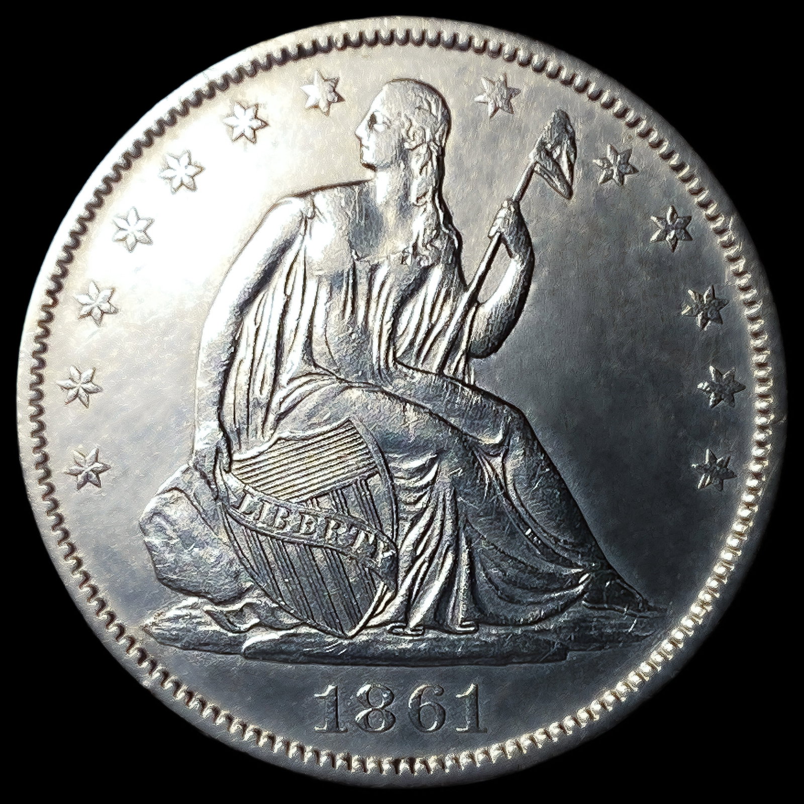 1861-O Seated Liberty Half Dollar (1 of 2)