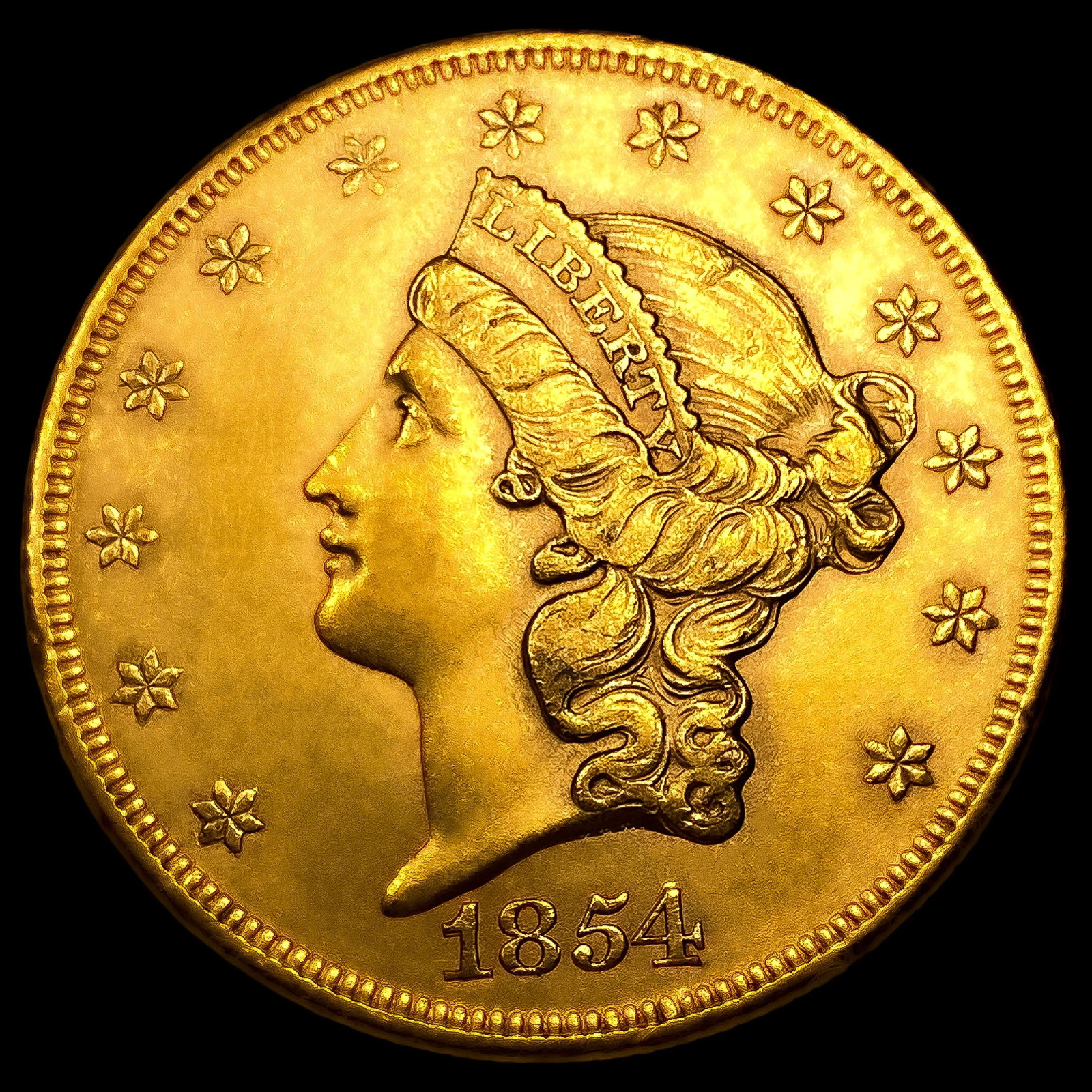 1854 $20 Gold Double Eagle (1 of 2)