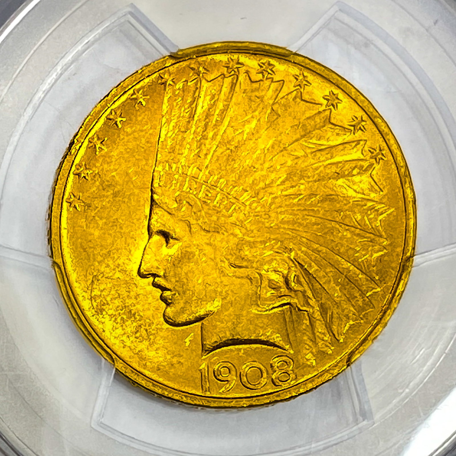 1908-D $10 Gold Eagle PCGS MS62 - 3