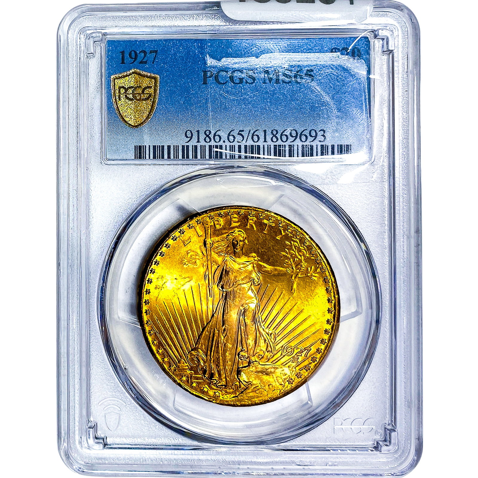 1927 $20 Gold Double Eagle PCGS MS65: 1927 $20 Gold Double Eagle PCGS MS65