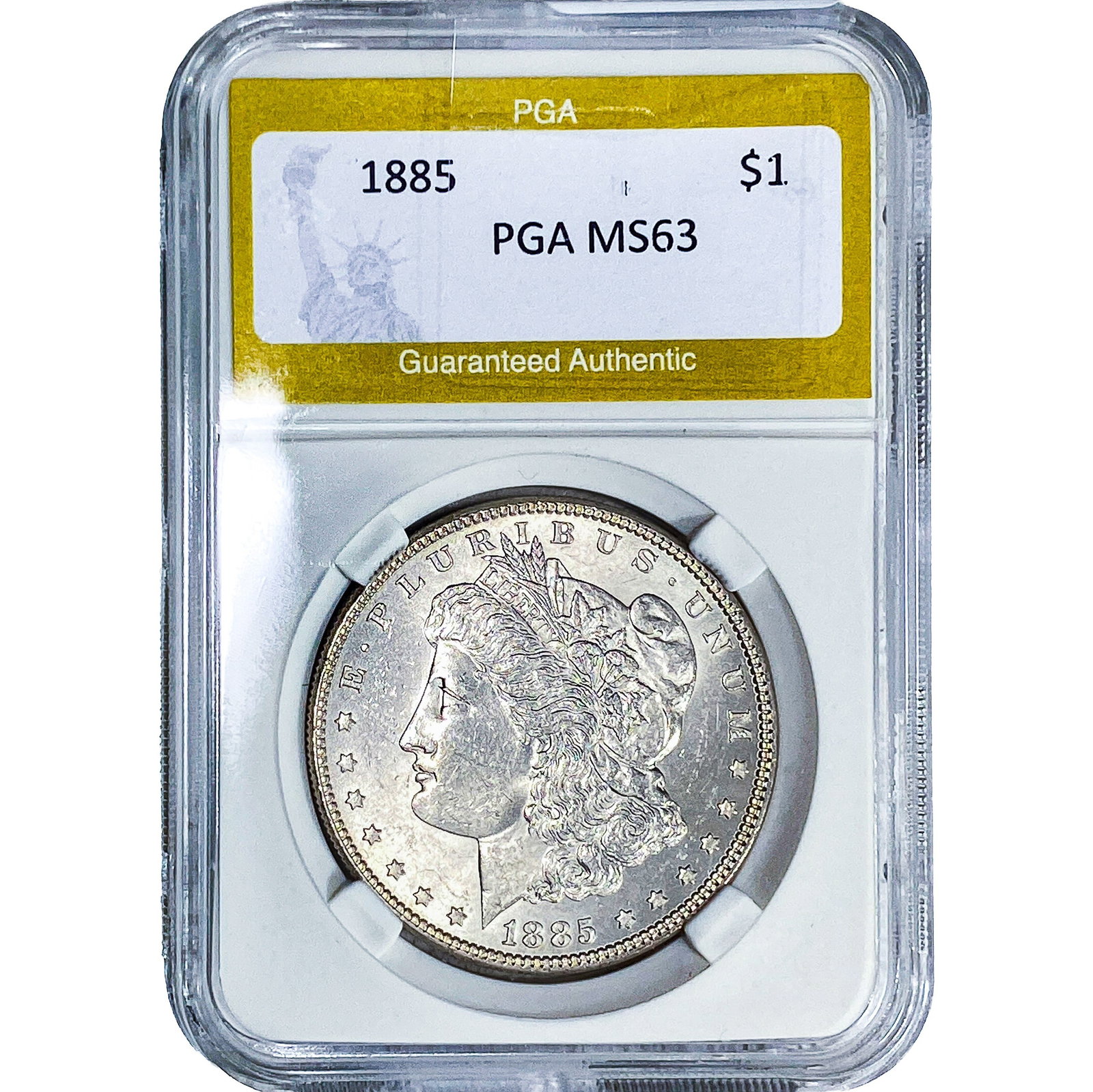 1885 Morgan Silver Dollar PGA MS63: 1885 Morgan Silver Dollar PGA MS63