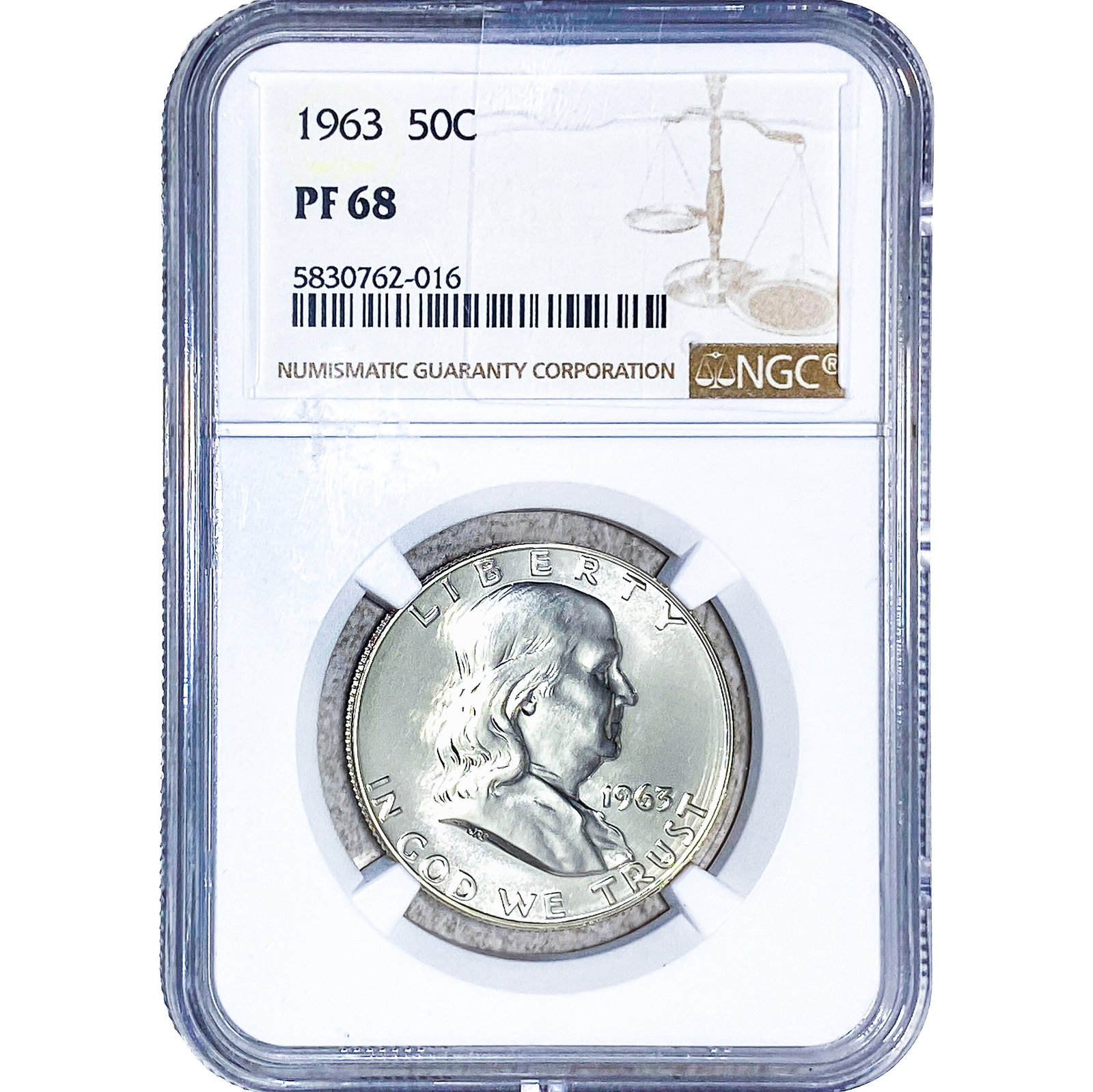 1963 Franklin Half Dollar NGC PF68 (1 of 2)