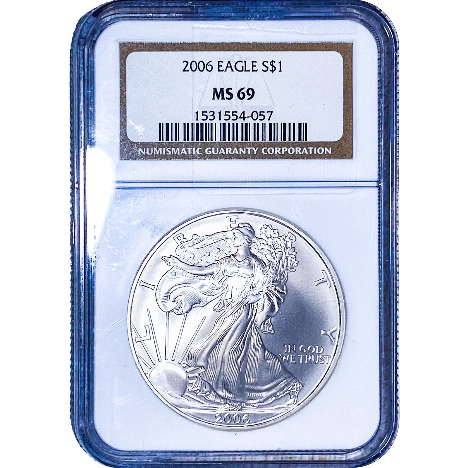 2006 Silver Eagle NGC MS69: 2006 Silver Eagle NGC MS69