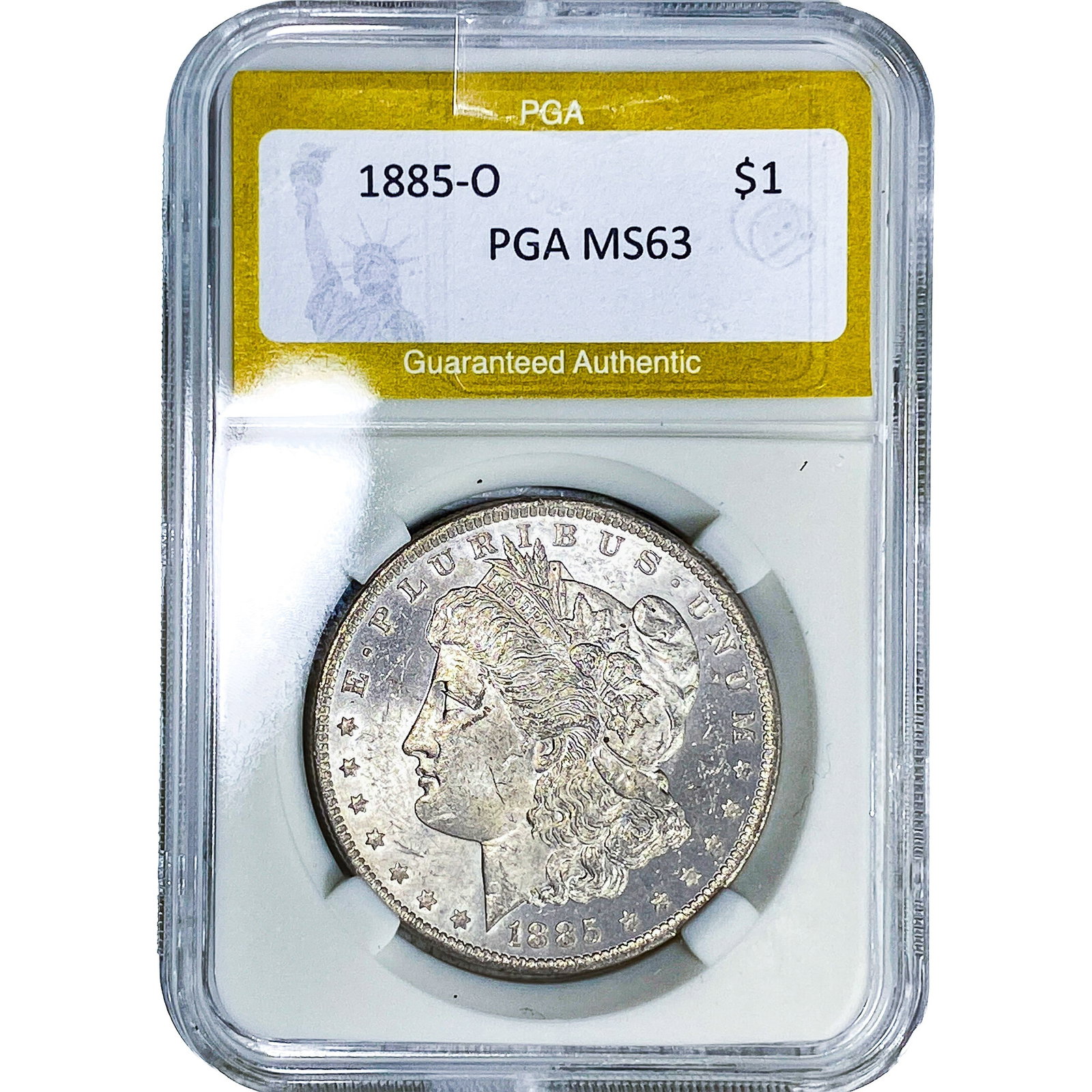 1885-O Morgan Silver Dollar PGA MS63: 1885-O Morgan Silver Dollar PGA MS63