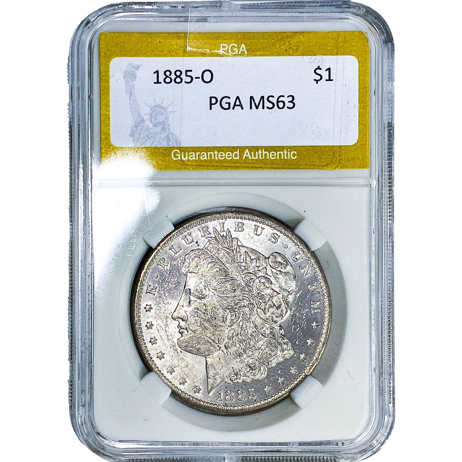 1885-O Morgan Silver Dollar PGA MS63: 1885-O Morgan Silver Dollar PGA MS63